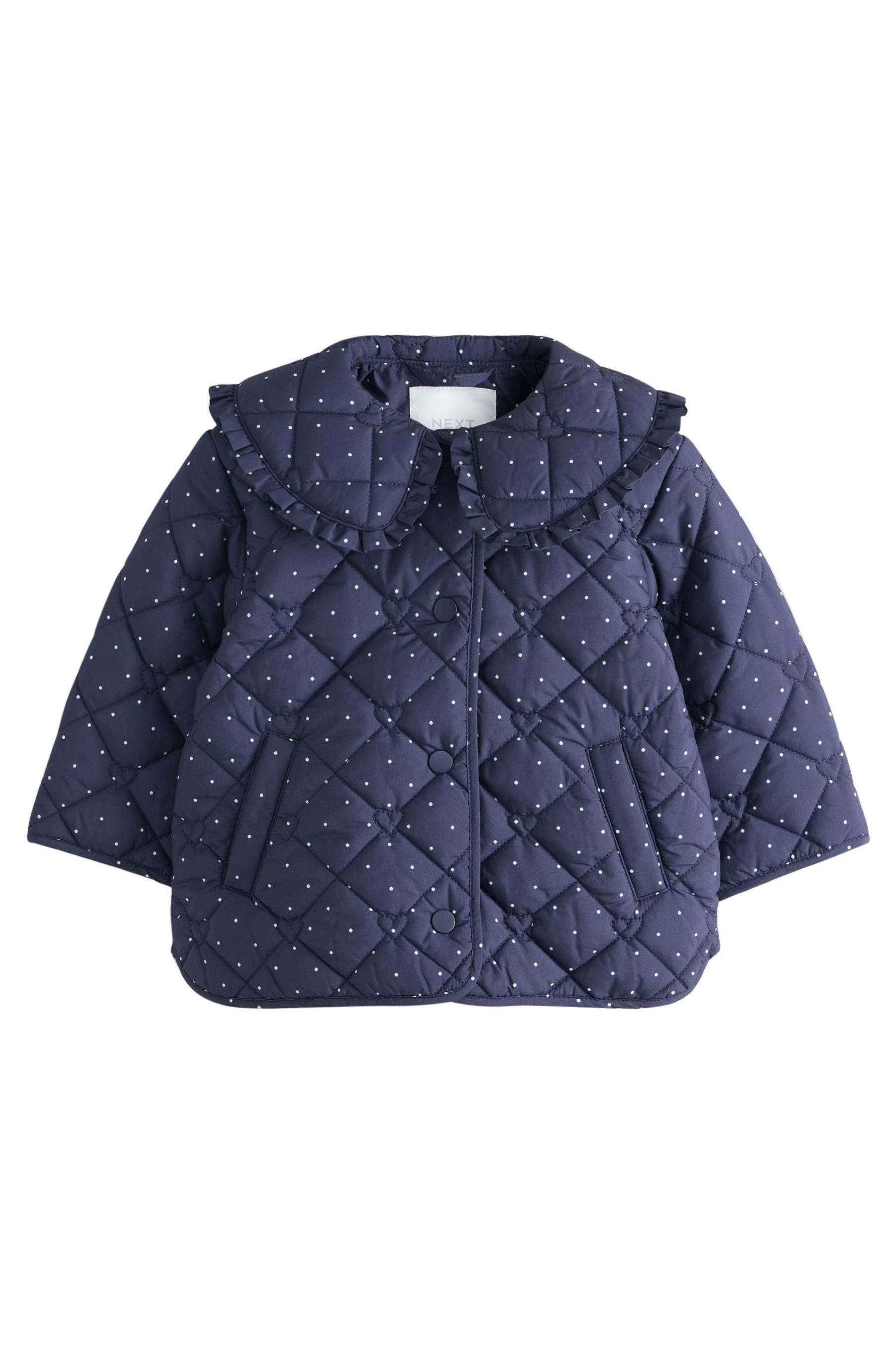 Next Regenjacke Wasserabweisende Steppjacke mit Rüschenkragen (1-St)