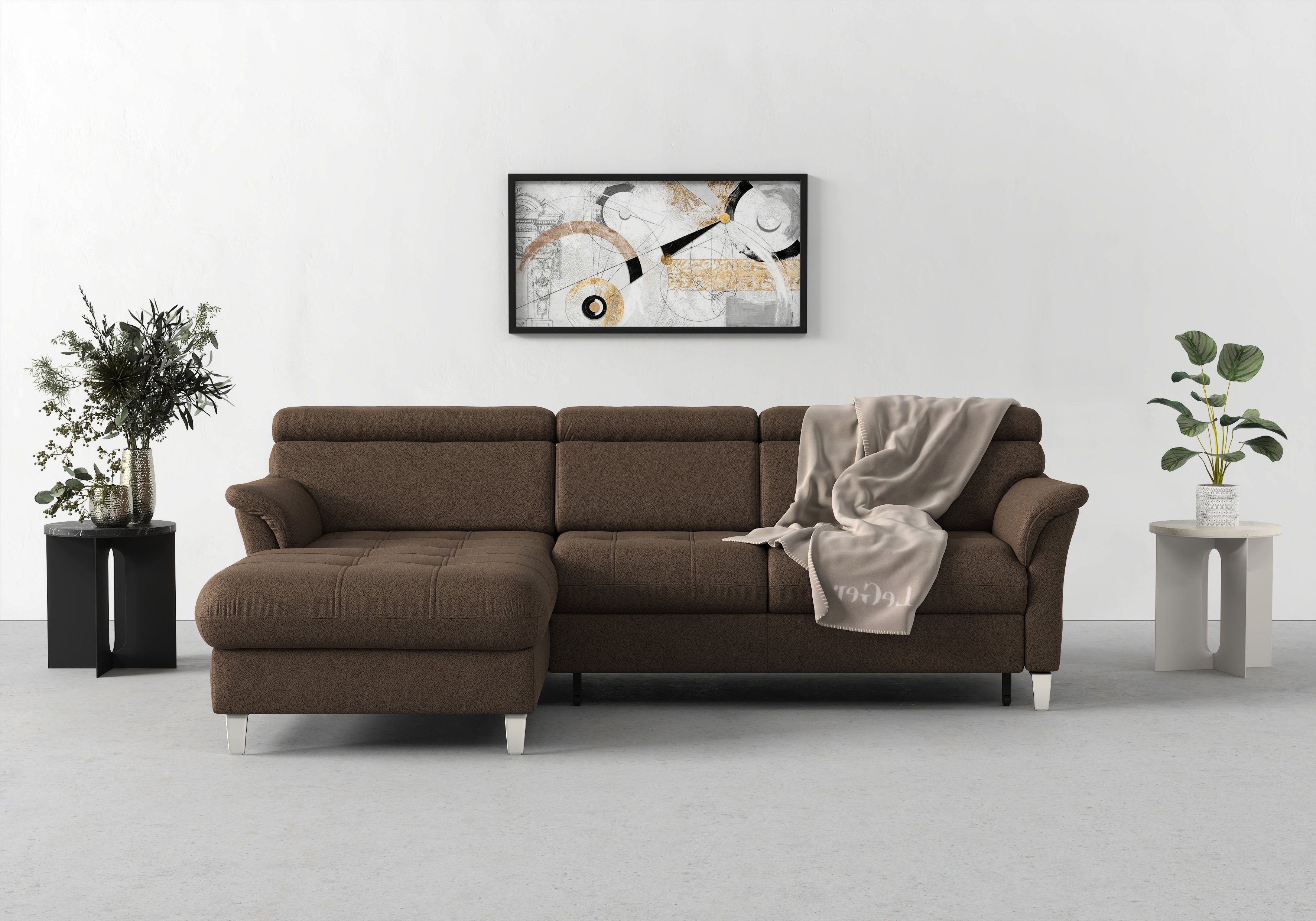 sit&more Ecksofa Marano L-Form, inklusive Kopfteilverstellung, optional Schlaffunktion & Bettkasten
