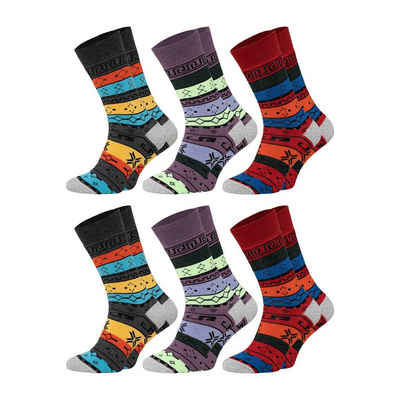 Chili Lifestyle Strümpfe Thermo Color Socken, 6 Paar, für Herren und Damen, Winter farbig bunt