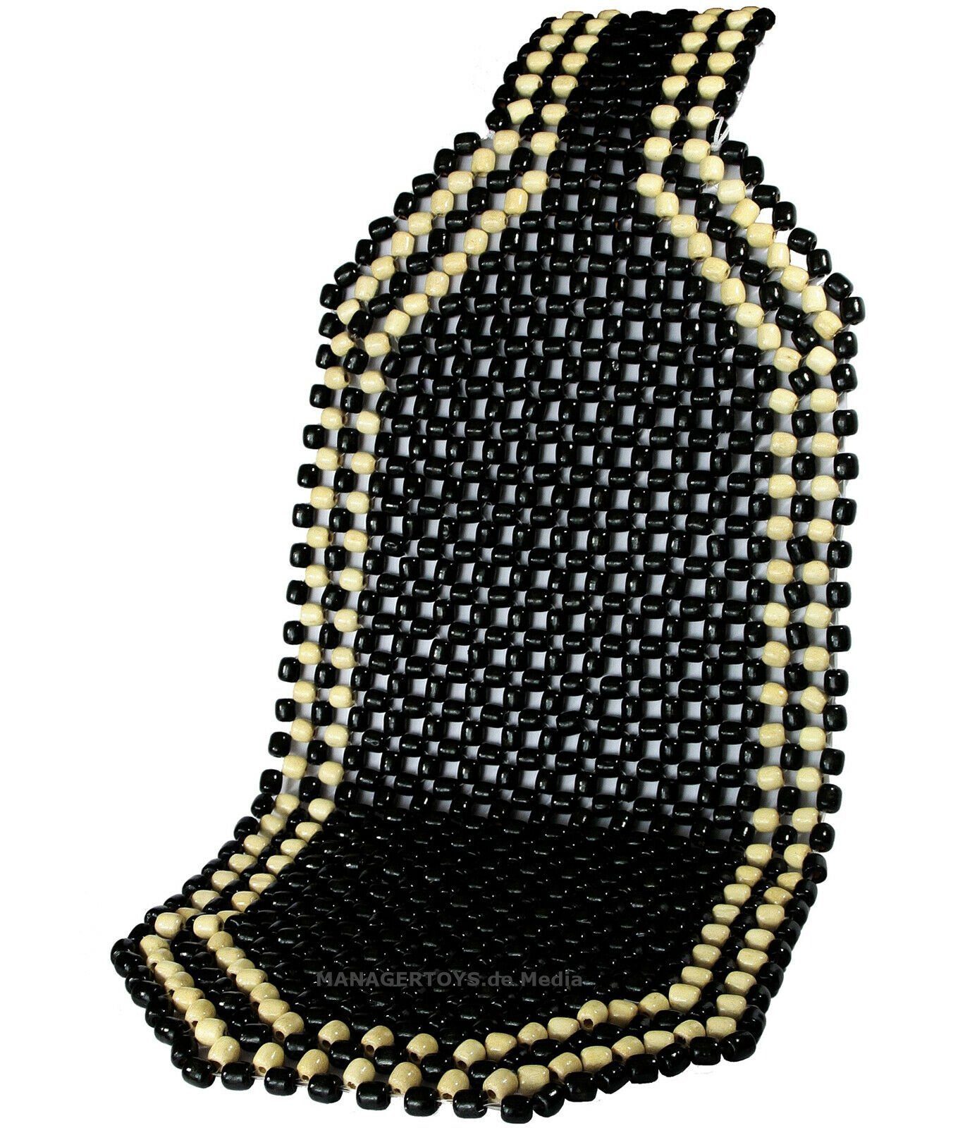 Massagesitzauflage Auto Sitzauflage SCHWARZ Holzkugeln Holzkugelsitzauflage 127 x 39 cm