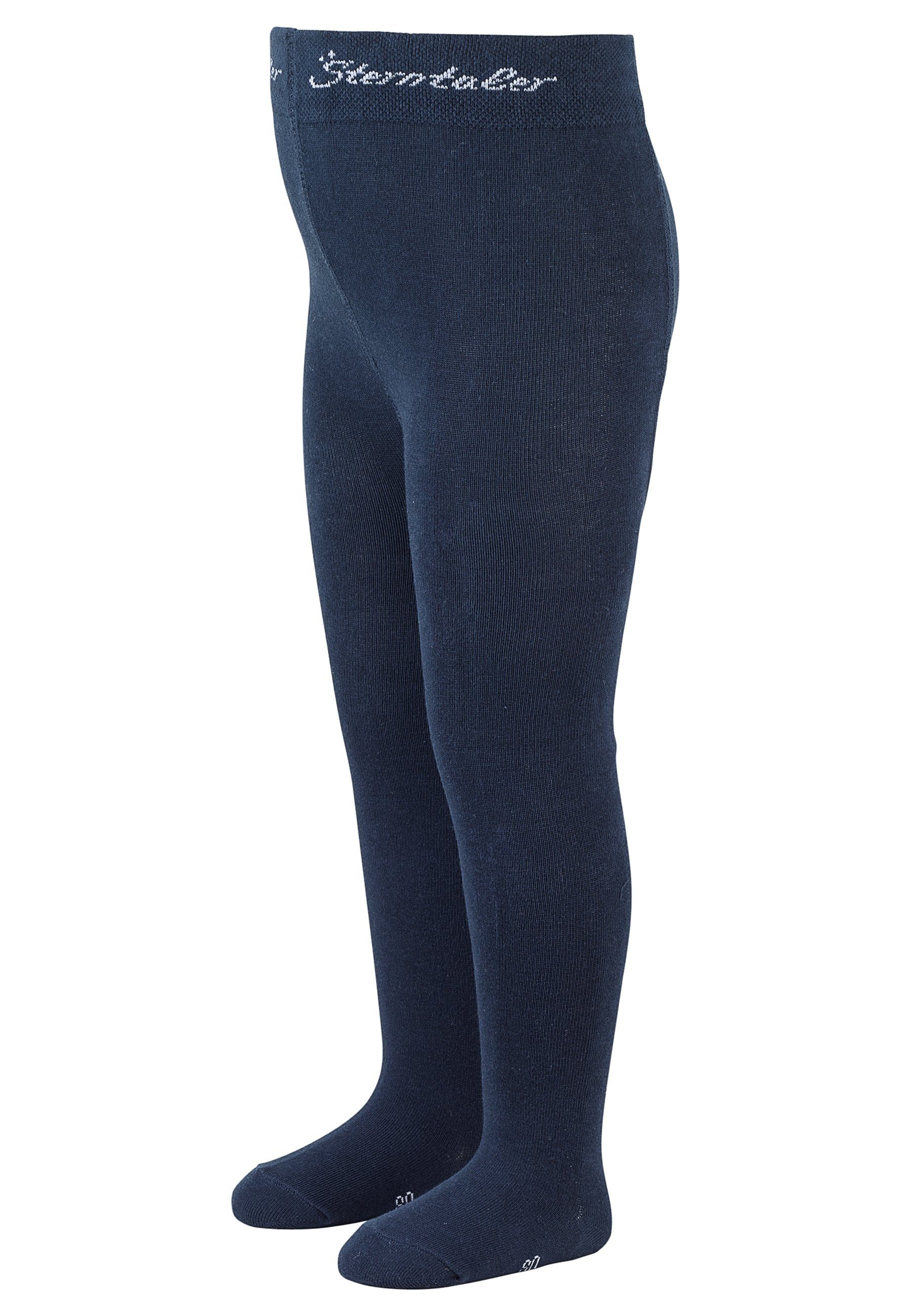 Sterntaler® Strumpfhose Strumpfhose uni (1 St) Krabbelstrumpfhose aus Baumwolle und Komfortbund