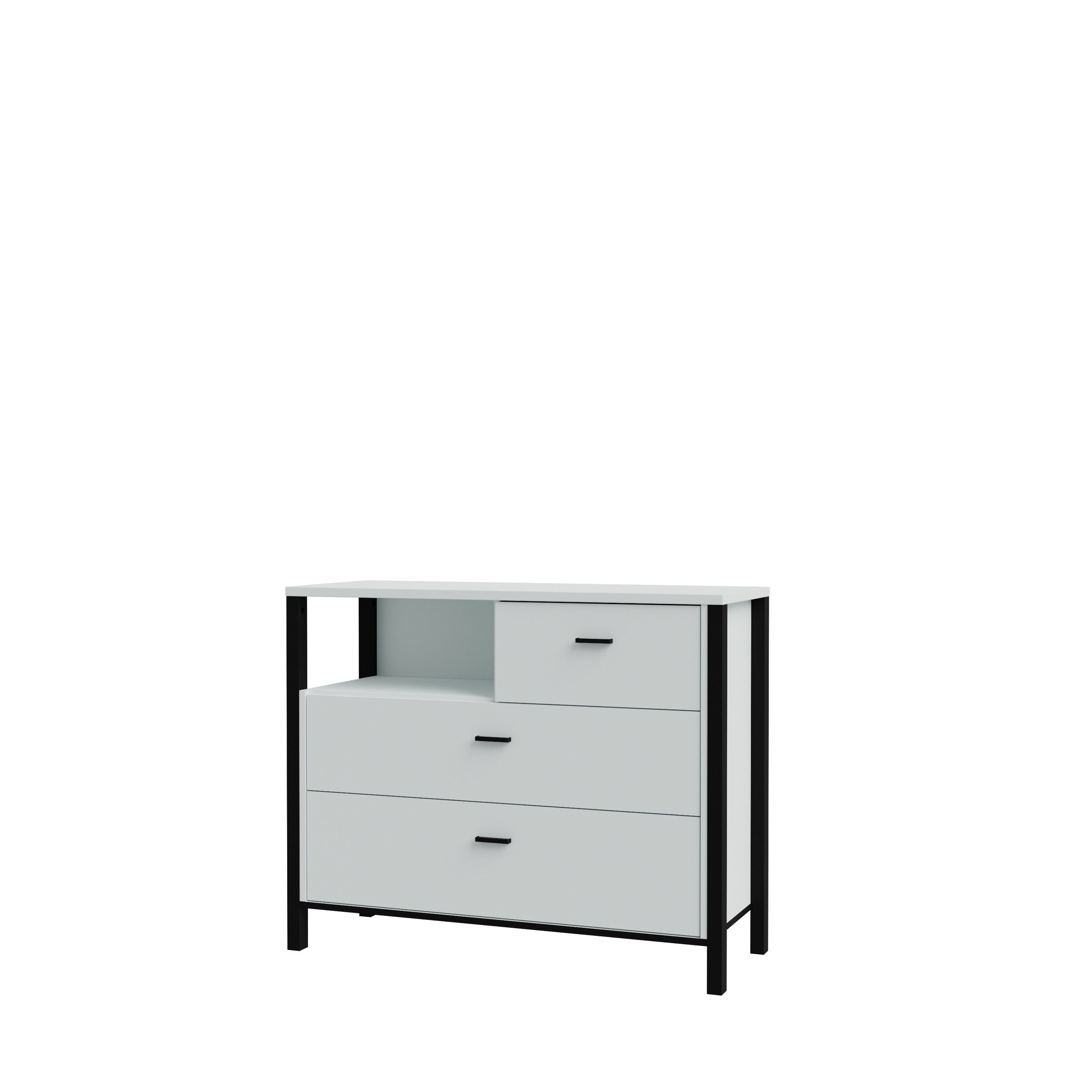 FORTE Schubkastenkommode in Secret grey - 104,8x85,1x40,2cm (BxHxT)