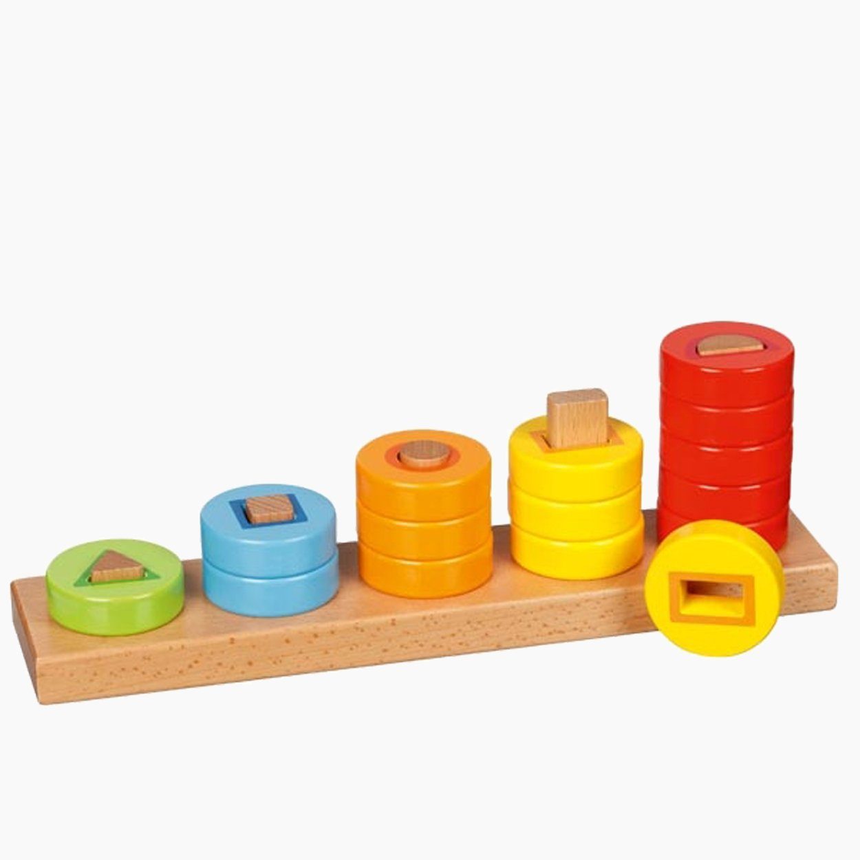 goki Lernspielzeug Sortierspiel (packung, 16-St., spar set), Fördert die Feinmotorik und das logische Denken