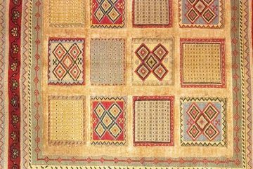 Wollteppich Afshar Sirjan Teppich handgeknüpft rot, morgenland, quadratisch, Höhe: 8 mm, handgeknüpft