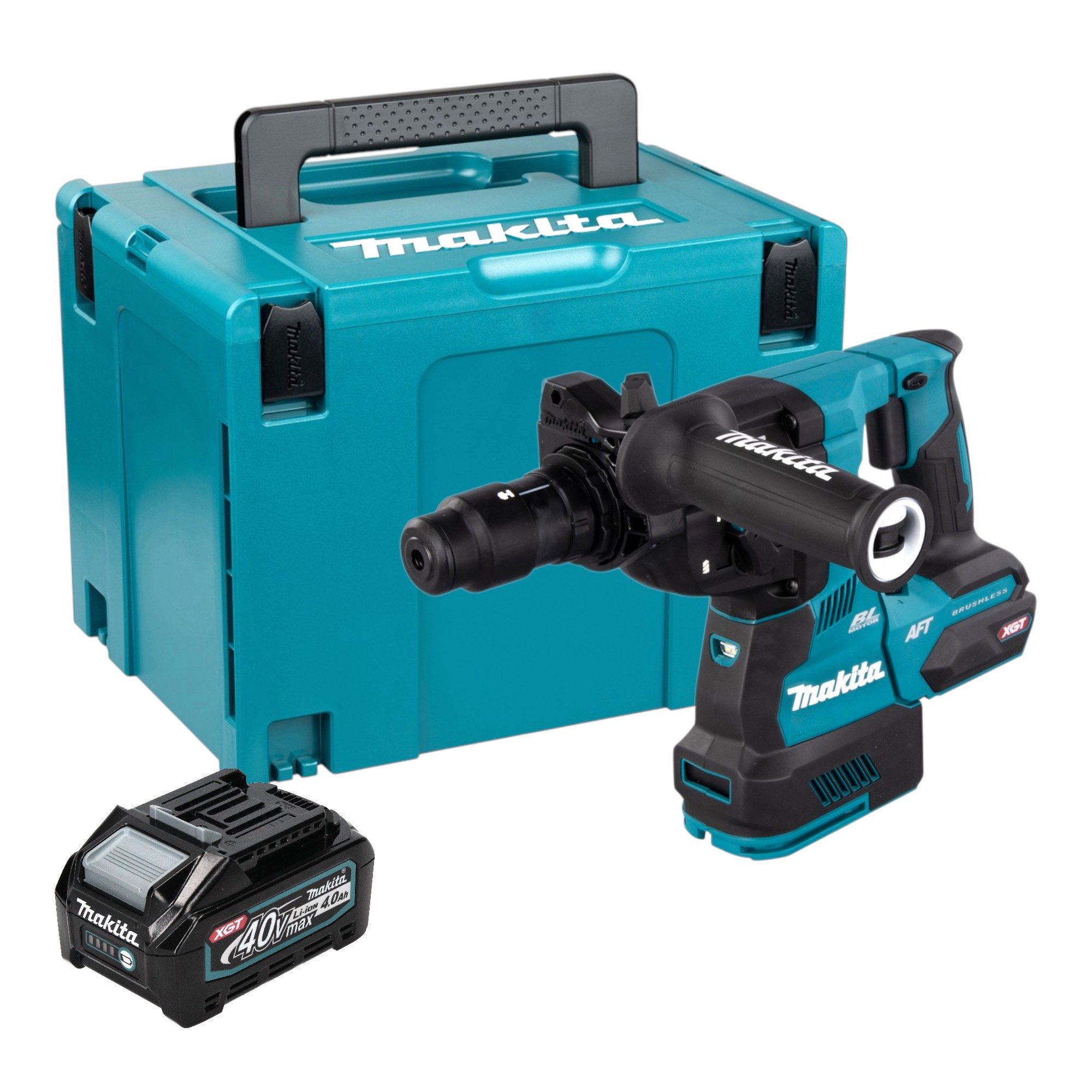 Makita Akku-Bohrhammer HR 002 GM101 Akku Bohrhammer 40 V max. 2,9 J SDS plus Brushless + 1x