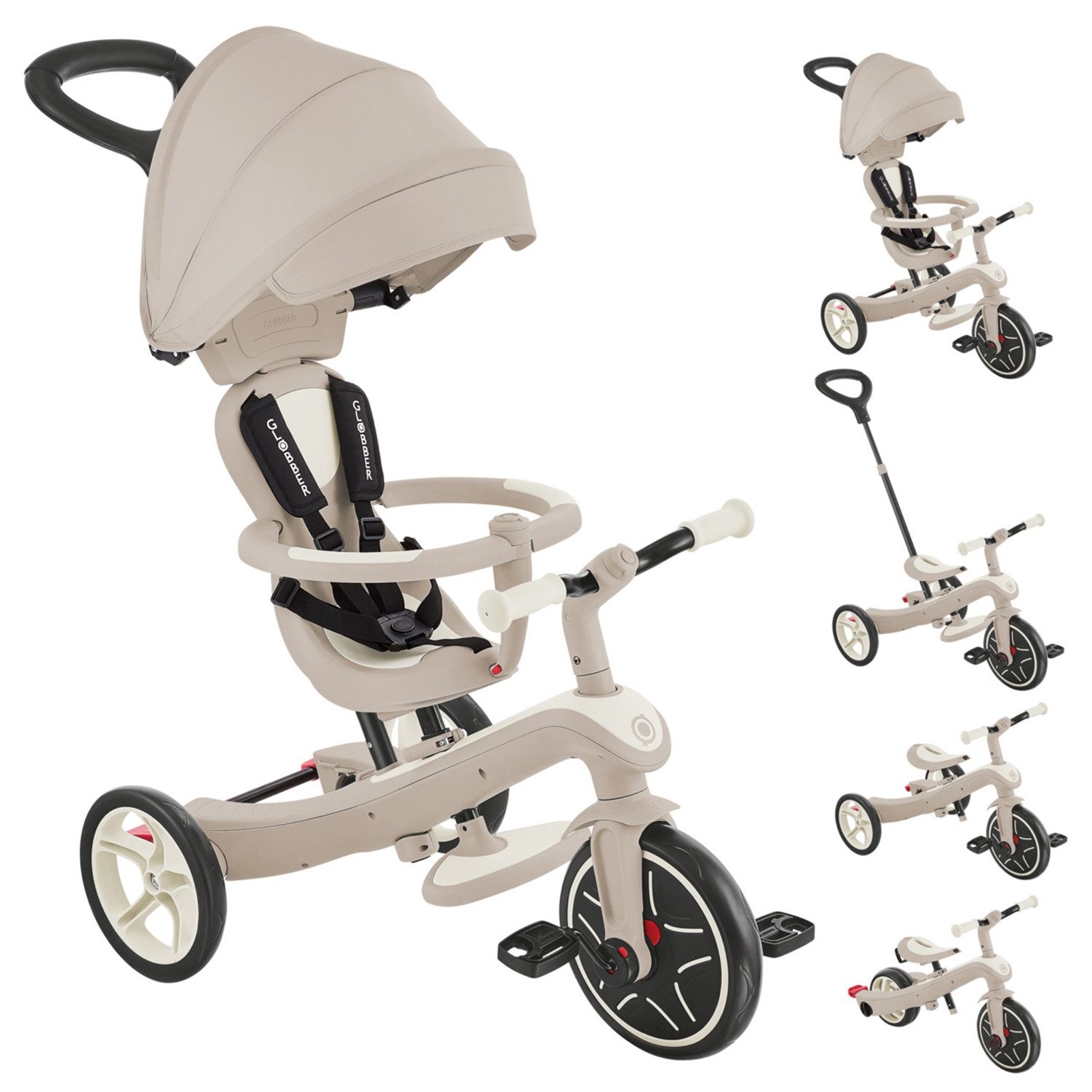 Globber Dreirad 637-566 GLOBBER EXPLORER TRIKE 4in1 ECO kokos weiß
