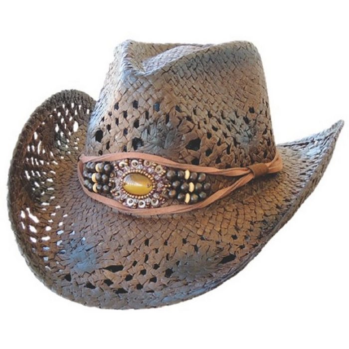 Dallas Hats Cowboyhut OUTBACK 9 Braun Damen Cowboyhut mit Pinch Front
