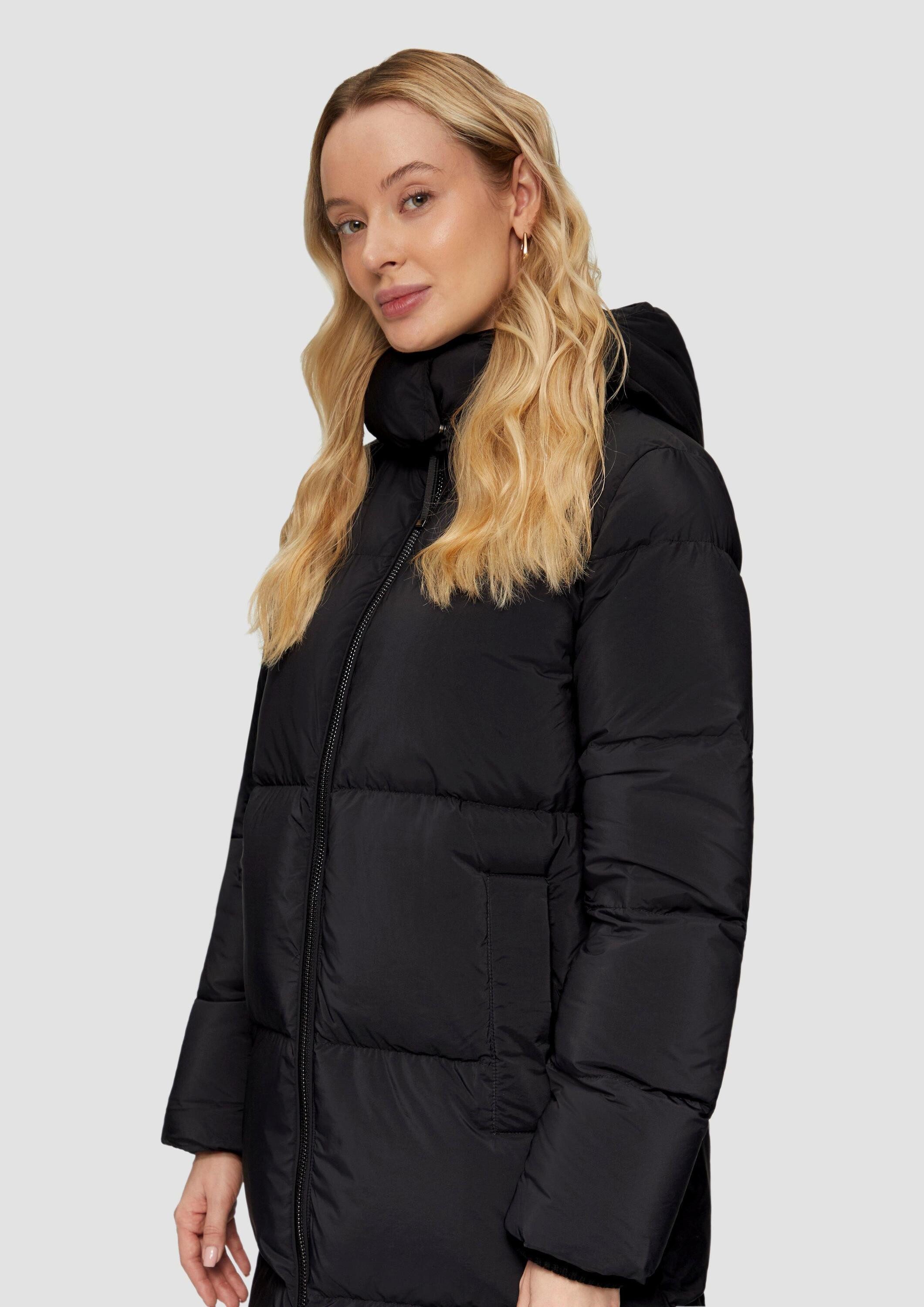 s.Oliver Wintermantel Outdoor-Mantel Wärmender Daunenmantel mit abnehmbarer Kapuze