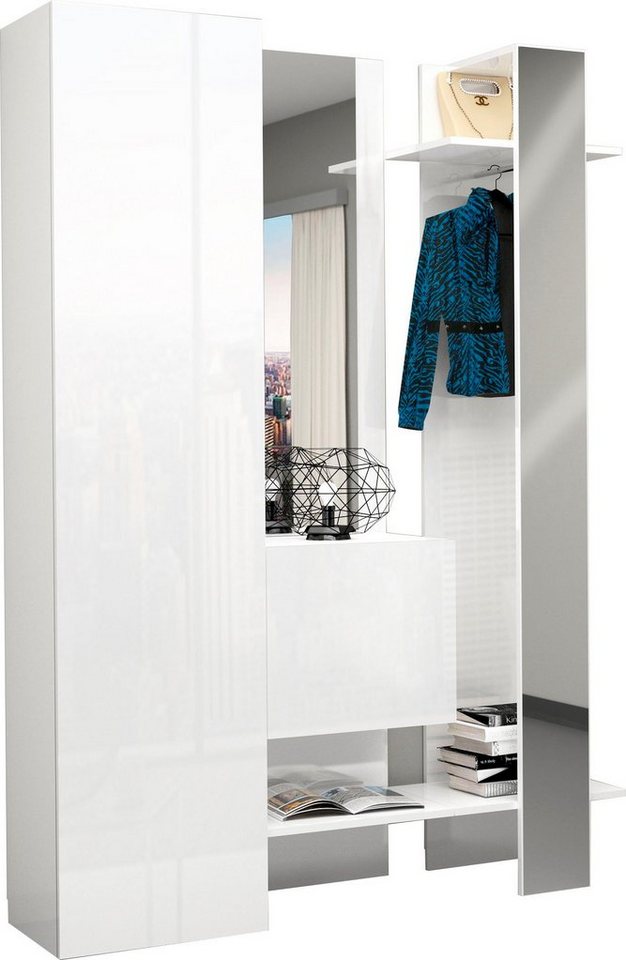 Tecnos Garderoben-Set Kompakt, (3-er Set: Schuhschrank, Schuhfach,  Garderobenpaneel mit Spiegel), Höhe ca. 190 cm