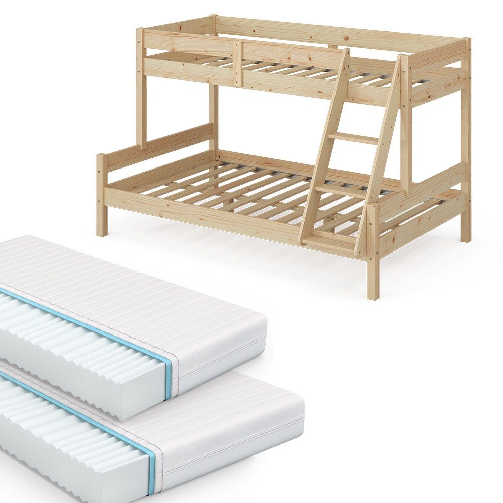 VitaliSpa® Etagenbett Everest, Naturholz, 120x200 / günstig online kaufen