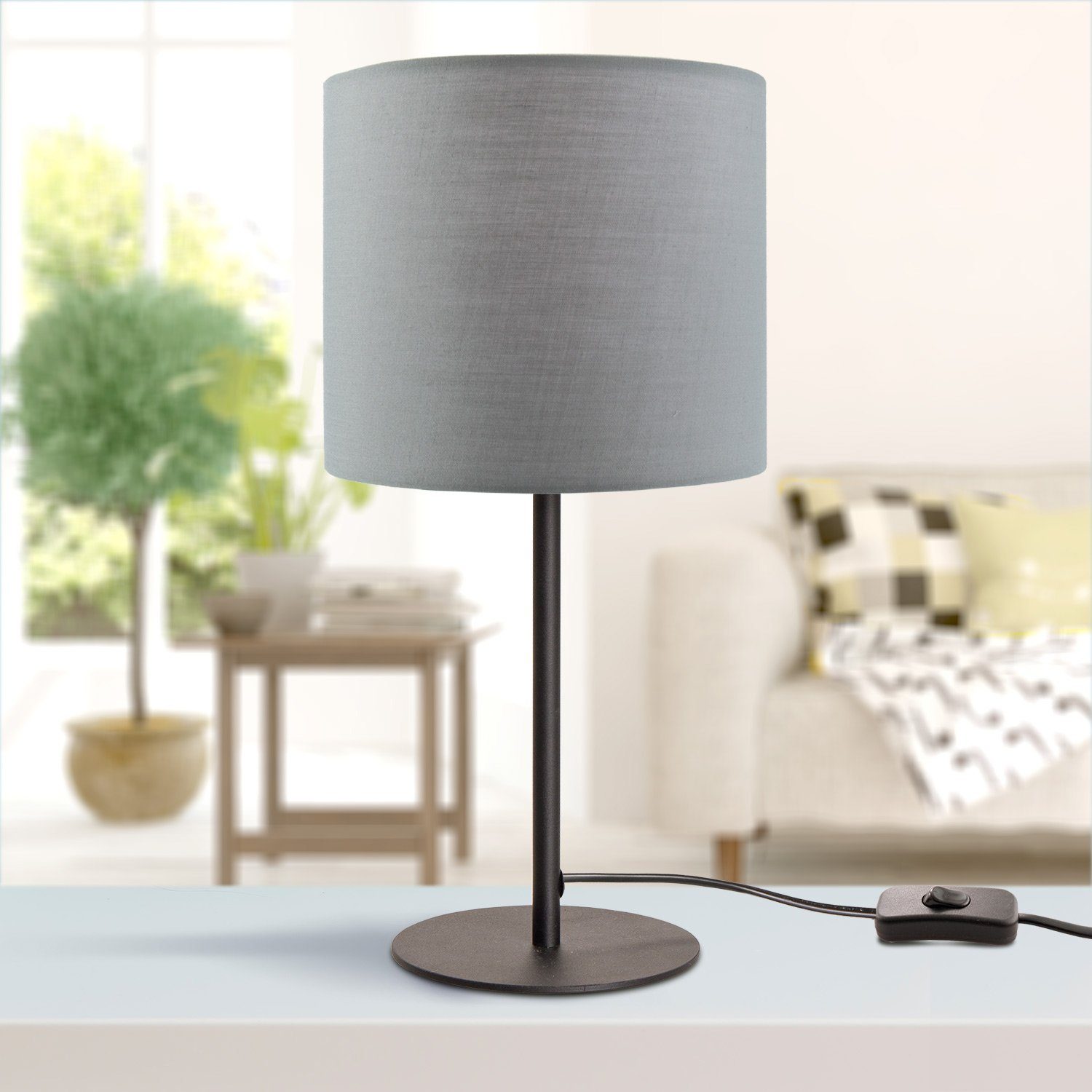 Paco Home Tischleuchte Uni Color, ohne Leuchtmittel, LED E14 Lampe, Für Woh günstig online kaufen