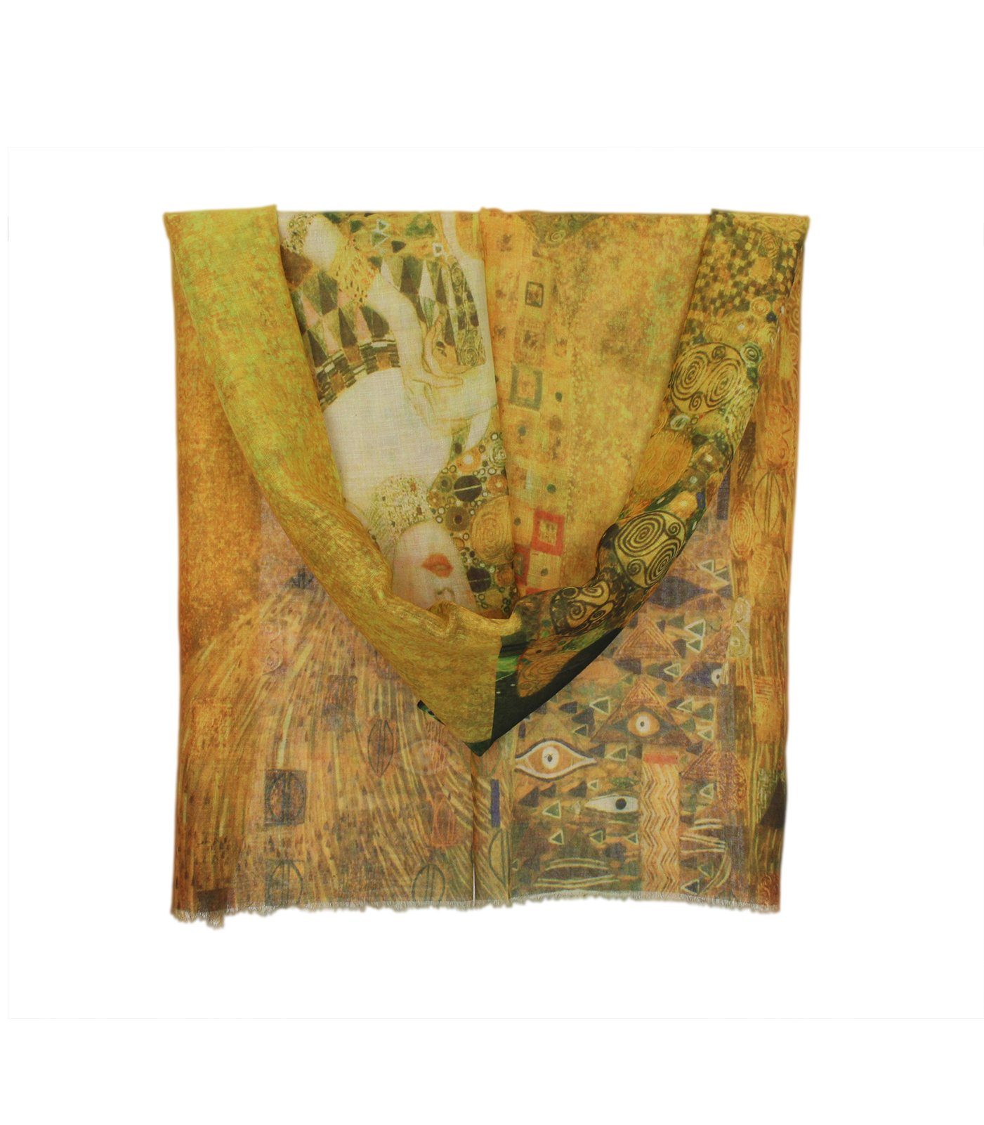ZEBRO Modeschal Künstlerschal "Gustav Klimt" gold