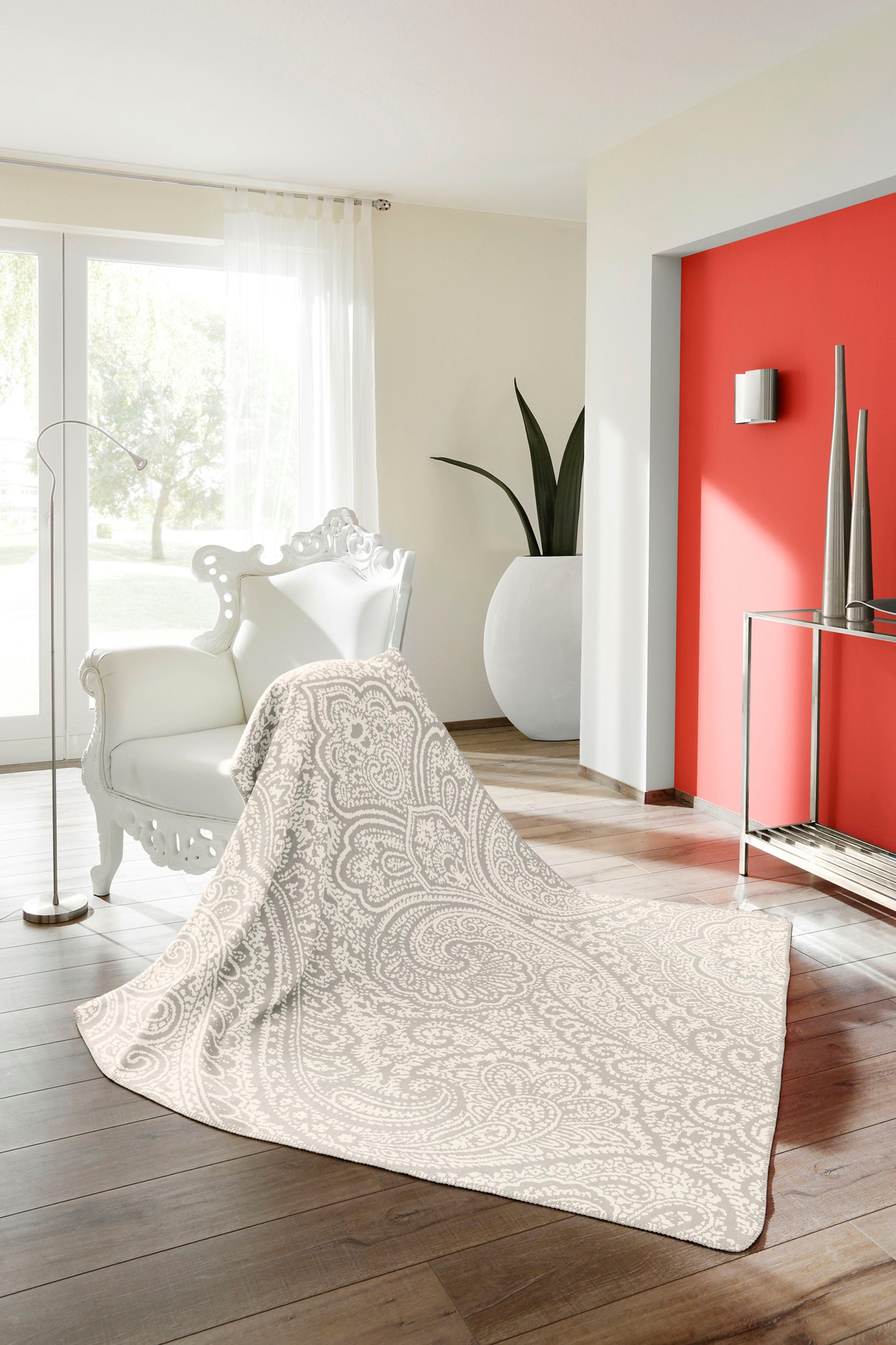 Biederlack Wohndecke "Swinging Paisley" mit zeitlosem Paisleymuster, Kusche günstig online kaufen