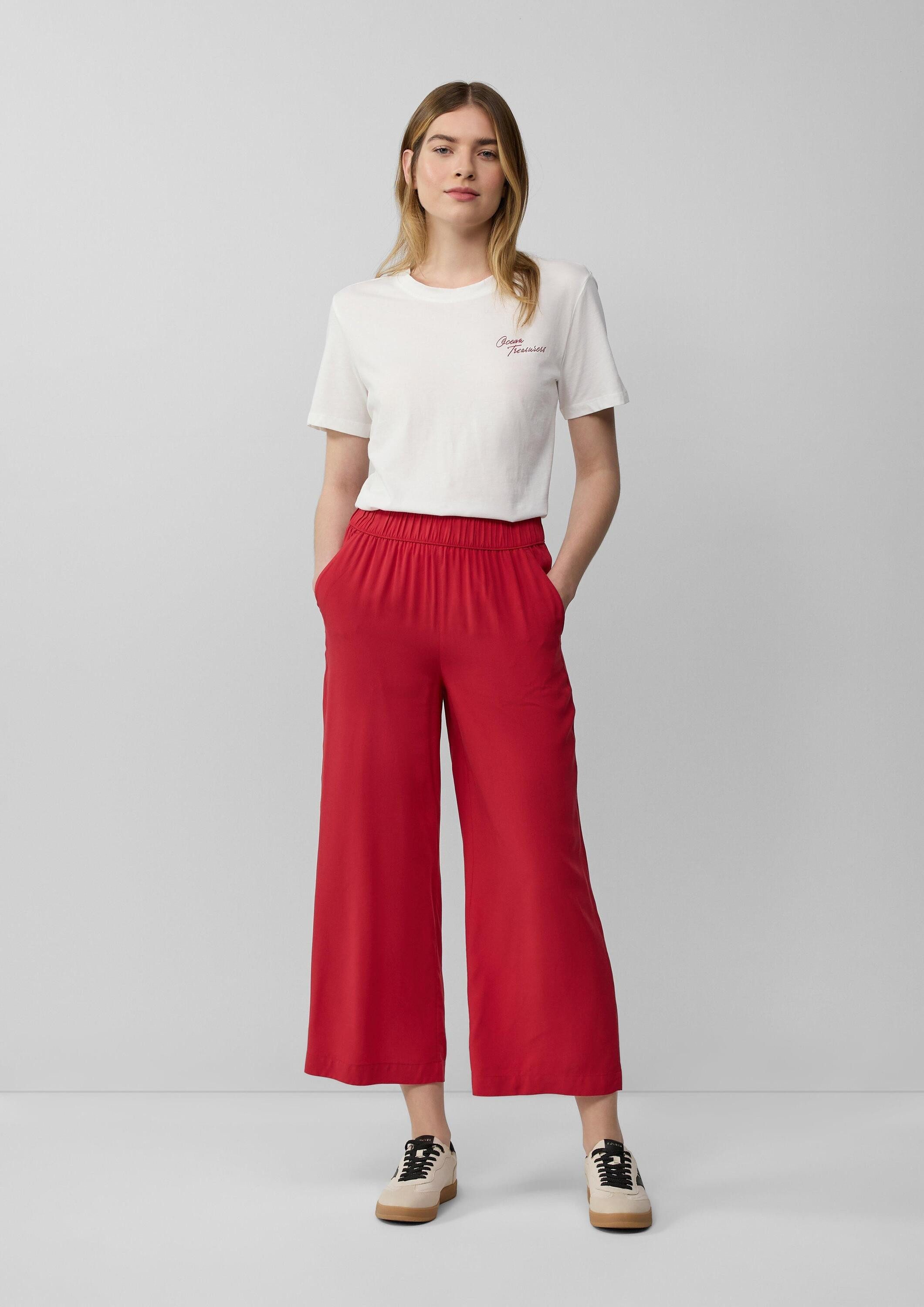 s.Oliver Culotte Hose Culotte aus Viskose mit Elastikbund günstig online kaufen