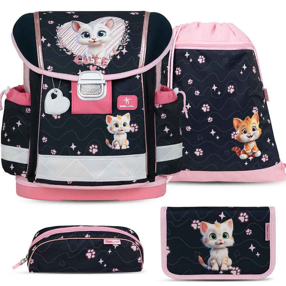 Belmil Schulranzen Set Classy 10-teilig 2025 Mädchen Cute Kitten