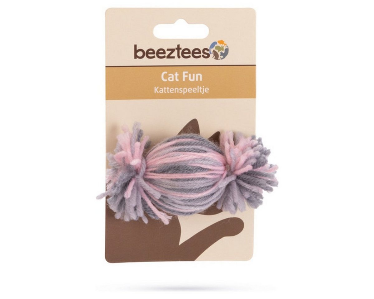 Thumbnail - Beeztees Tier-Beschäftigungsspielzeug Katzenspielzeug Wolle Toffee Ball Toffy rosa-grau