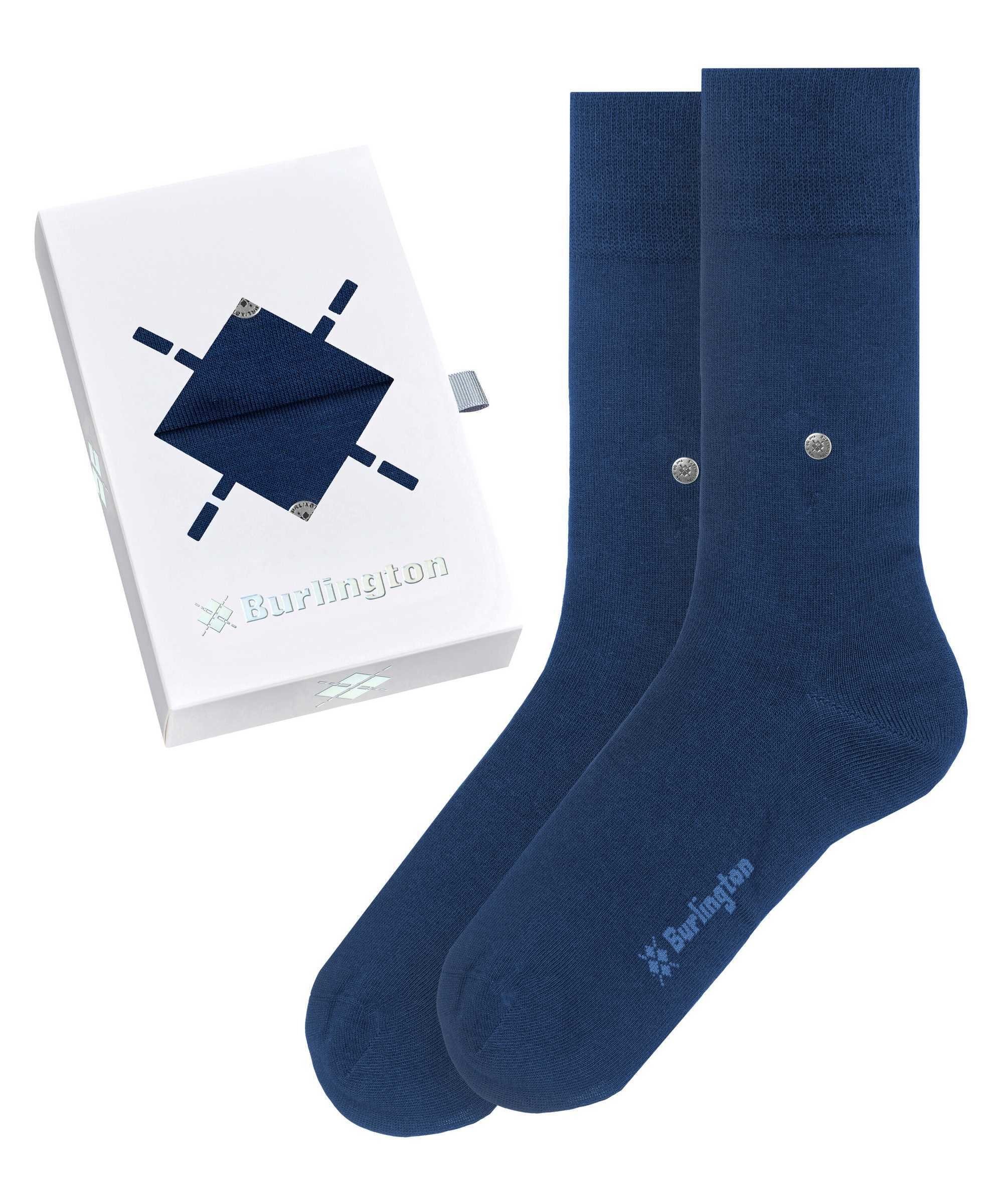 Burlington Kurzsocken Herren Socken, 2er Pack - Geschenk-Box "Basic Gift Blau