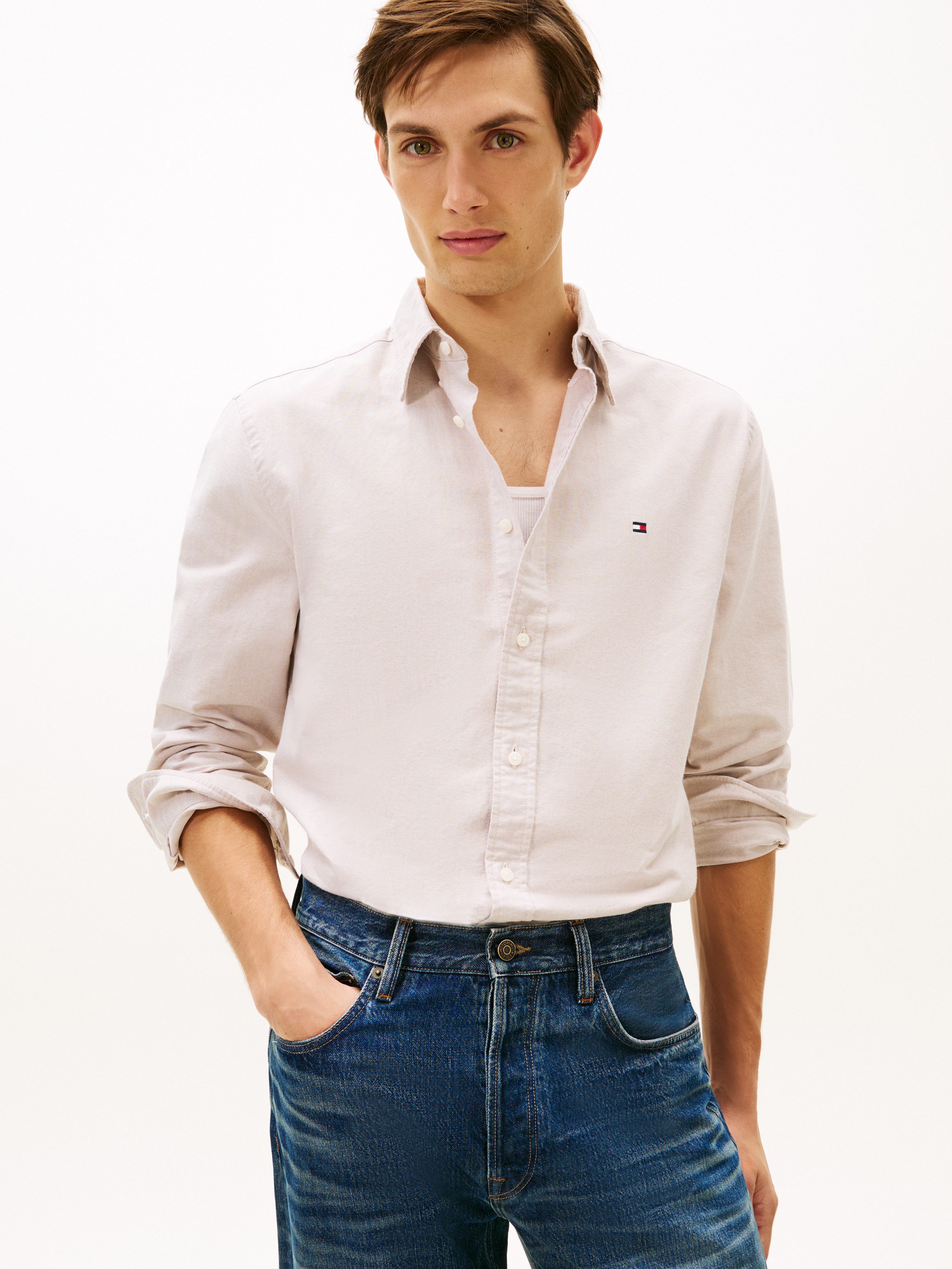 Tommy Hilfiger Langarmhemd SOLID HERITAGE OXFORD RF SHIRT günstig online kaufen