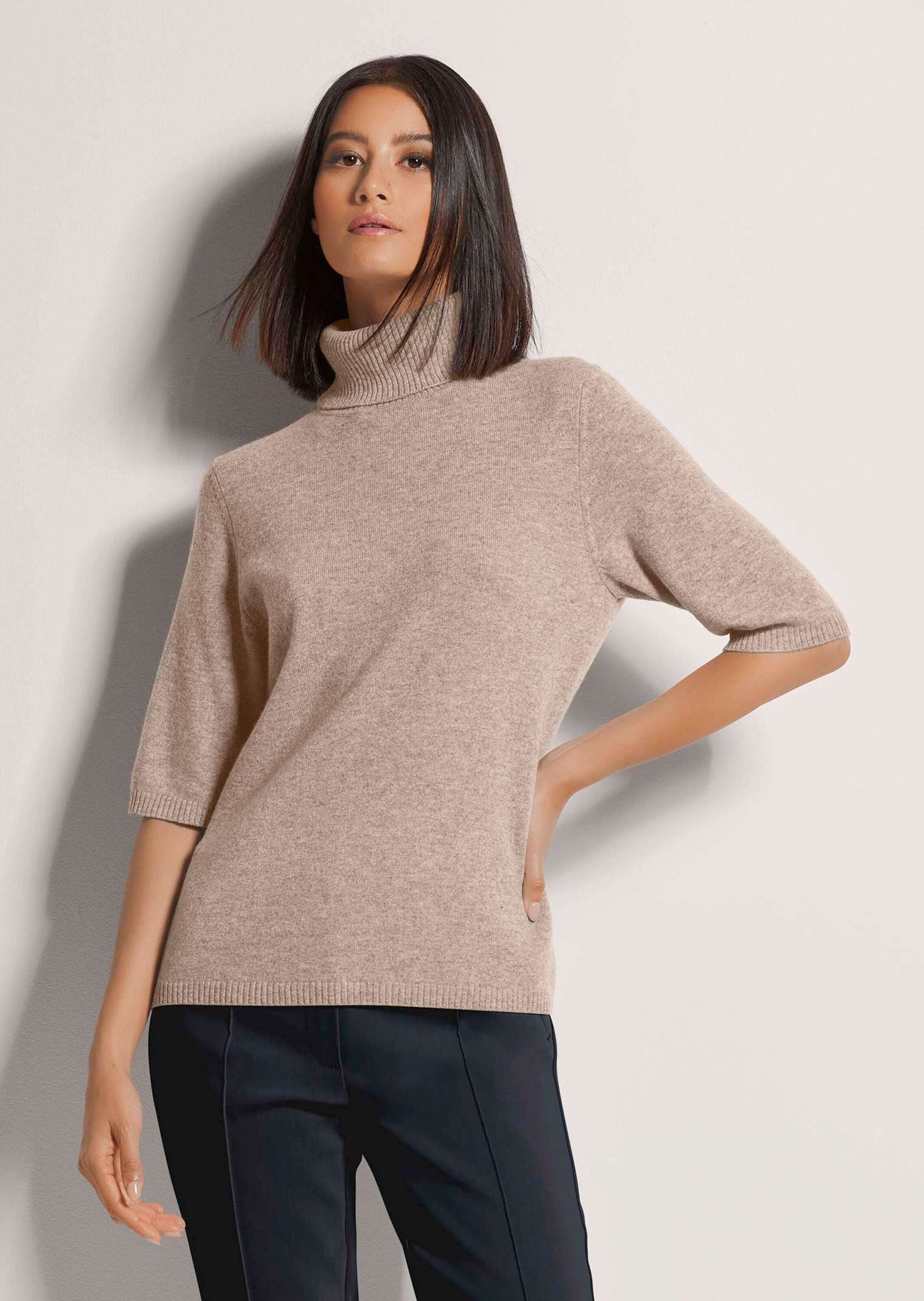MADELEINE Strickpullover Luxuriöser Strickpullover mit Rollkragen Rollkrage günstig online kaufen
