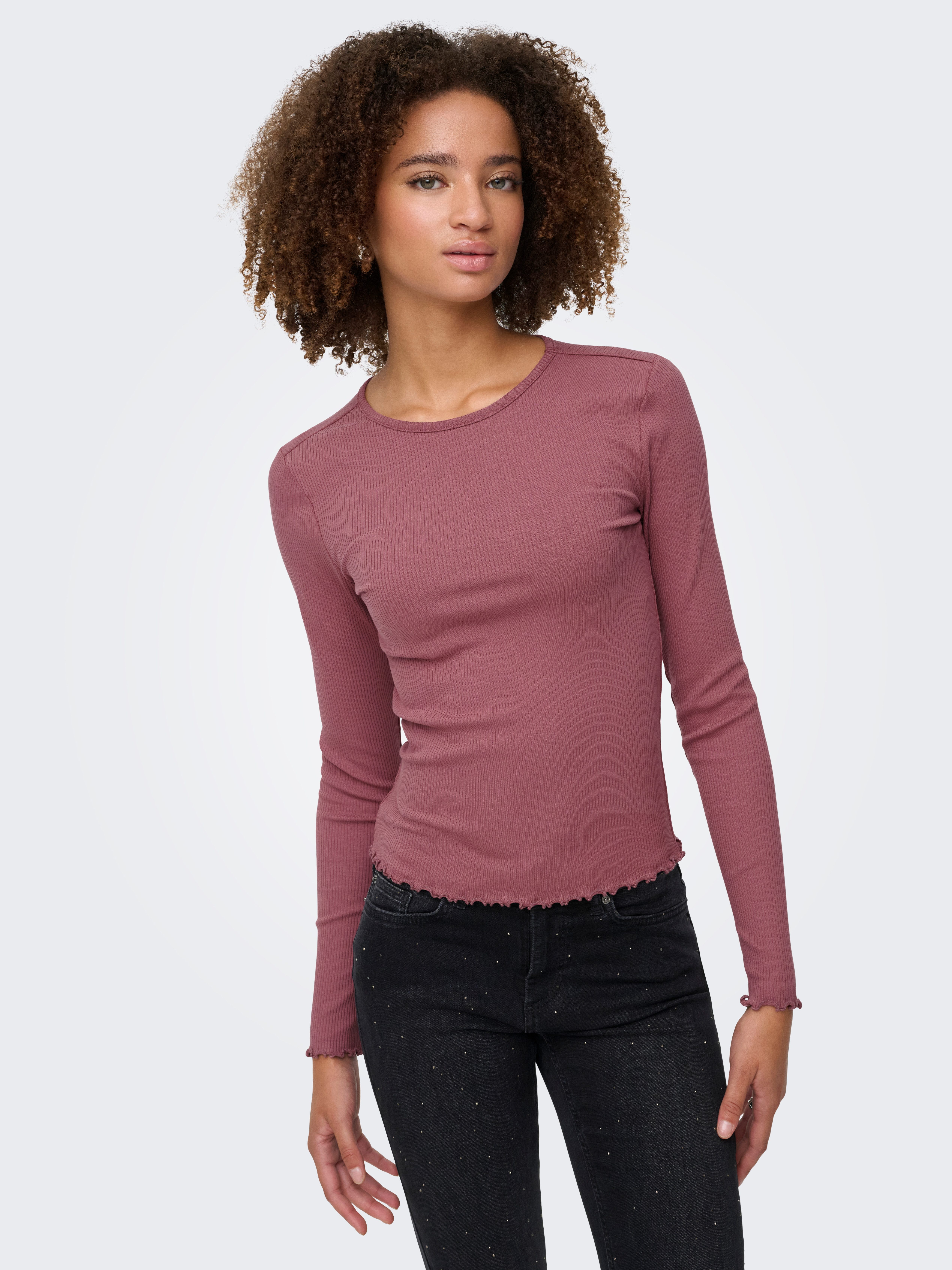 ONLY Langarmshirt ONLINA L/S O-NECK TOP JRS günstig online kaufen