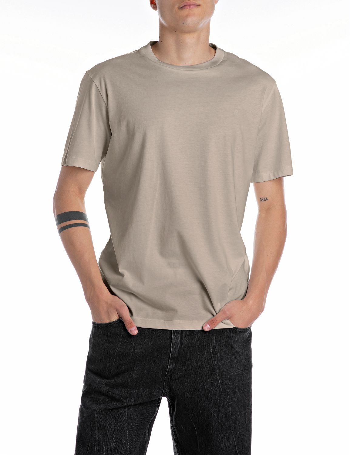 Replay T-Shirt mit Logostickerei auf der günstig online kaufen