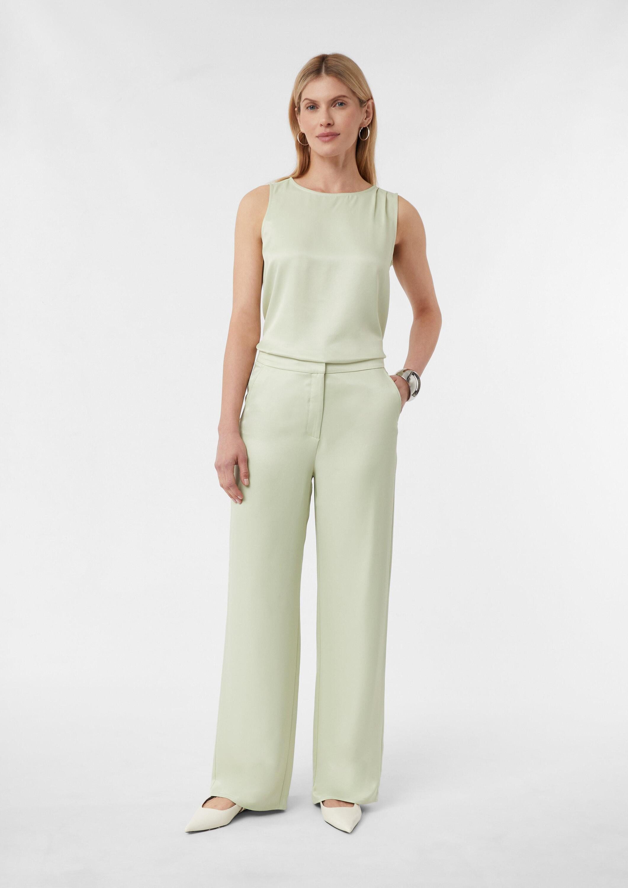 comma Chinos Hose Fließende Hose aus Viskosesatin günstig online kaufen