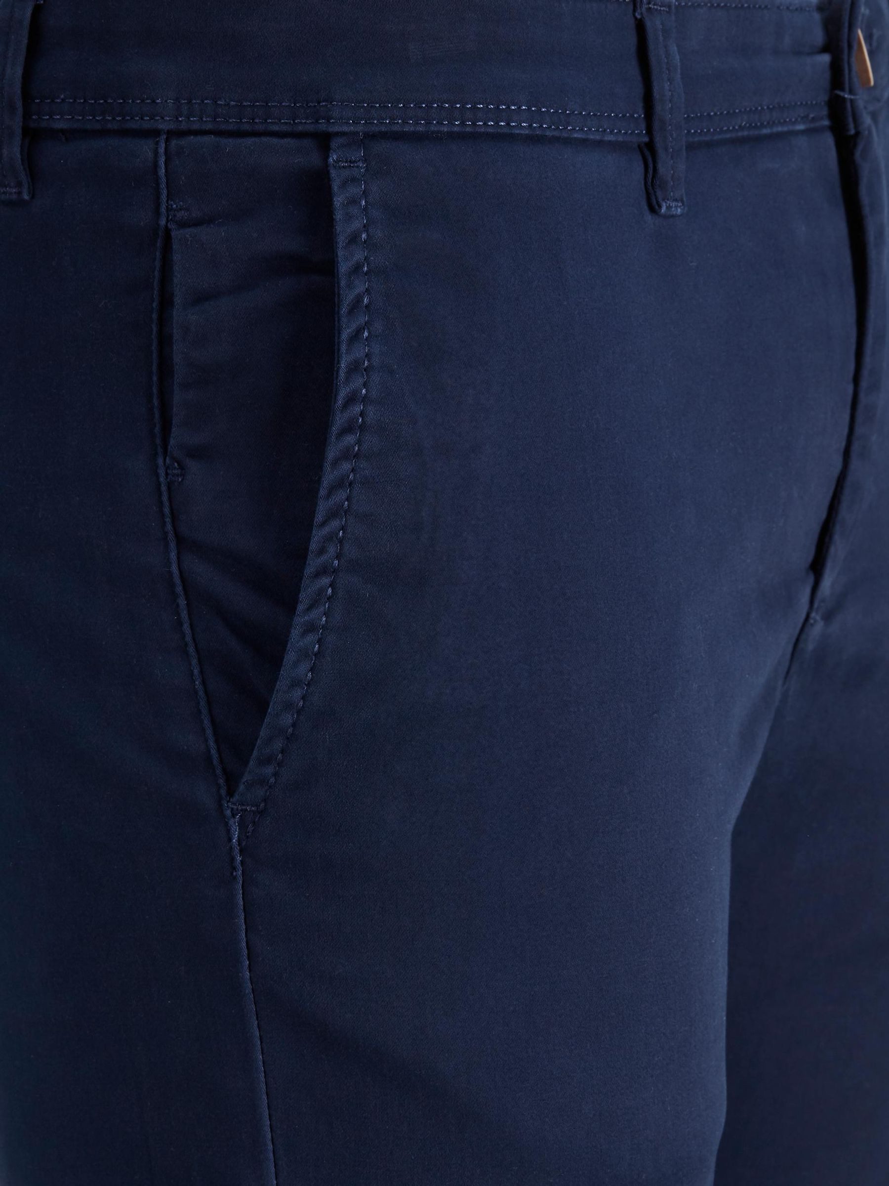 Jack & Jones Chinohose Stretch Pants Slim Fit JPSTMARCO JJBOWIE für Herren Baumwolle Slim fit unifarben wärmend Reißverschluss
