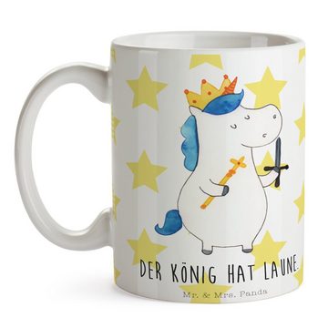 Mr. & Mrs. Panda Tasse Einhorn König mit Schwert - Weiß - Geschenk, Tasse, Pegasus, Einhorn, Keramik, Exklusive Motive
