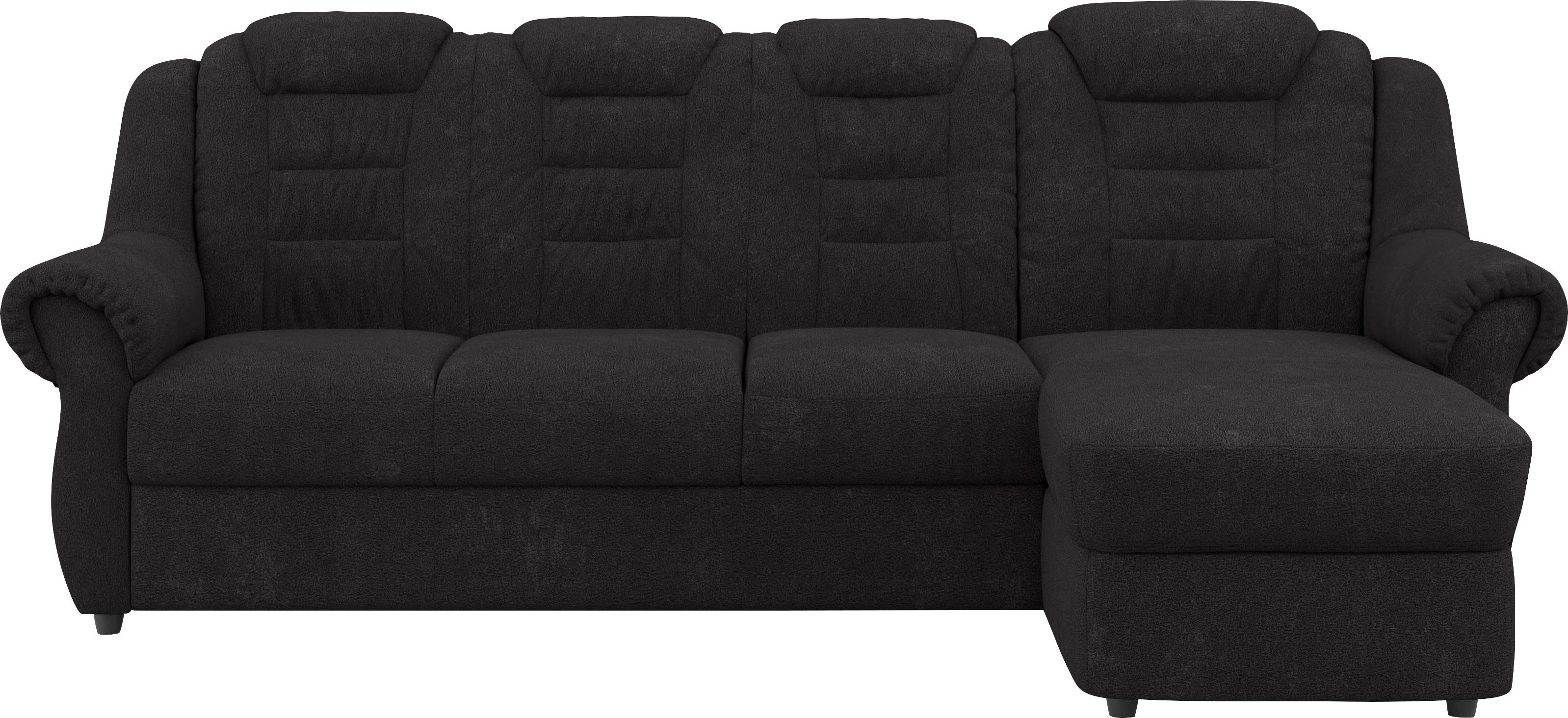 Home affaire Ecksofa Boston L-Form, mit hoher Rückenlehne, wahlweise mit Schlaffunktion