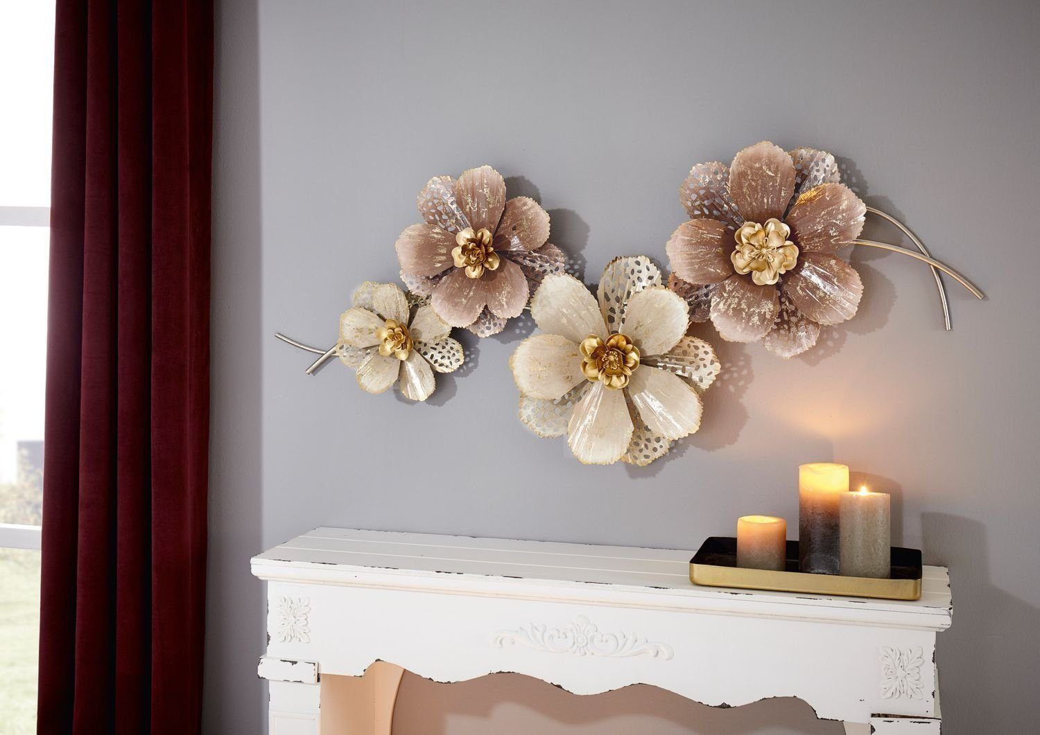 Home-trends24.de Wanddekoobjekt Blumen Blüte 3D Optik günstig online kaufen