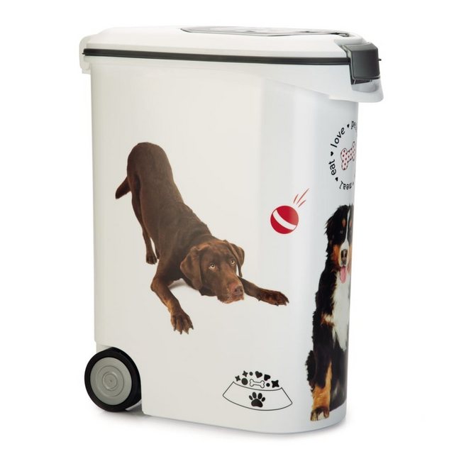Curver Futterbehälter Tierfutterbehälter mit Rollen Hund 35 L, Plastik
