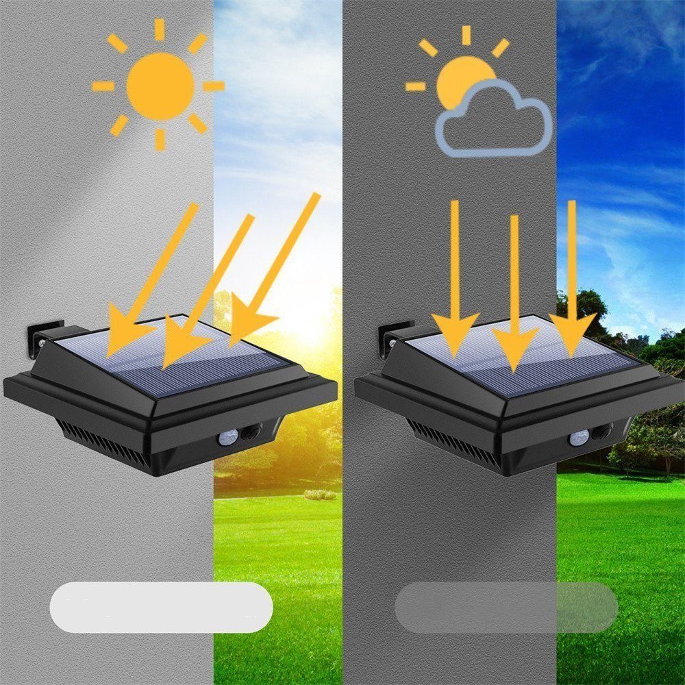 Bewegungsmelder PIR-Sensor, LED 4Stk.Solarlicht Home Dachrinnenleuchte safety