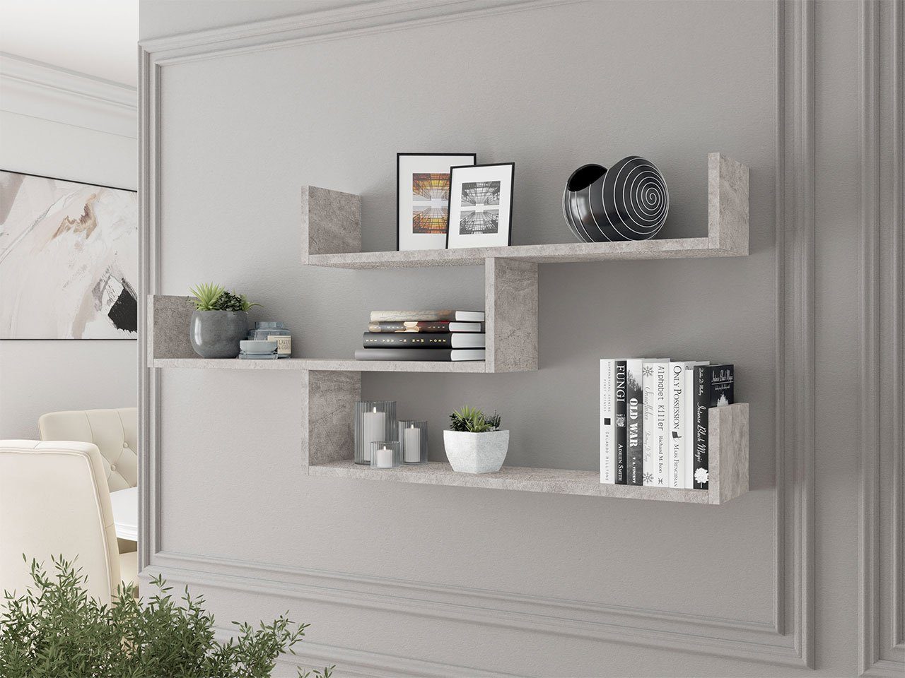 MIRJAN24 Wandregal Trio 003, 119x18x55 cm, günstig online kaufen