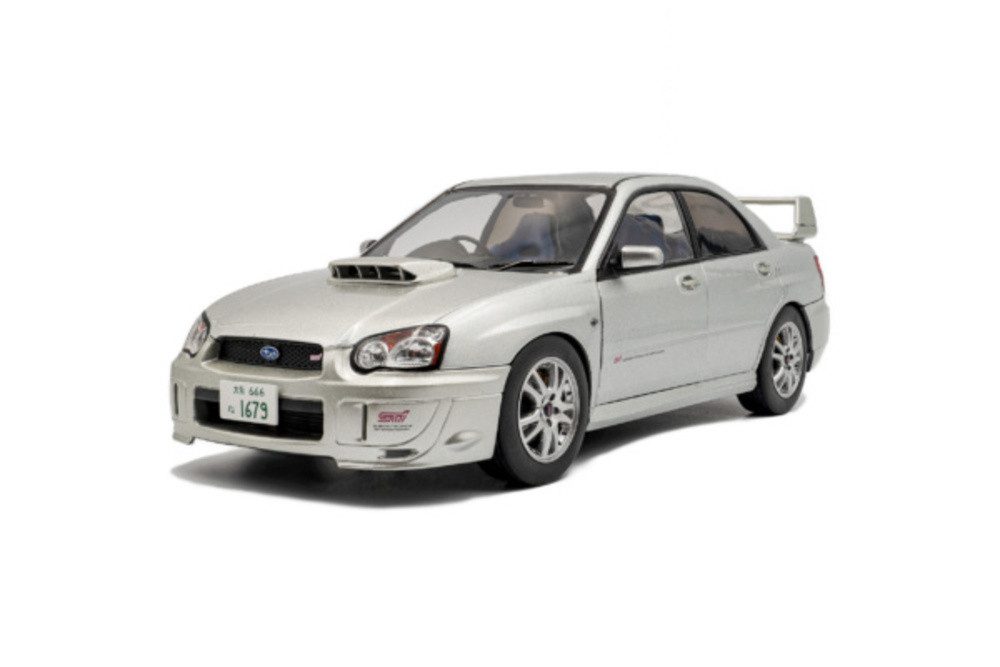 Solido Modellauto Subaru Impreza WRX RHD 2003 silber, Maßstab 1:18