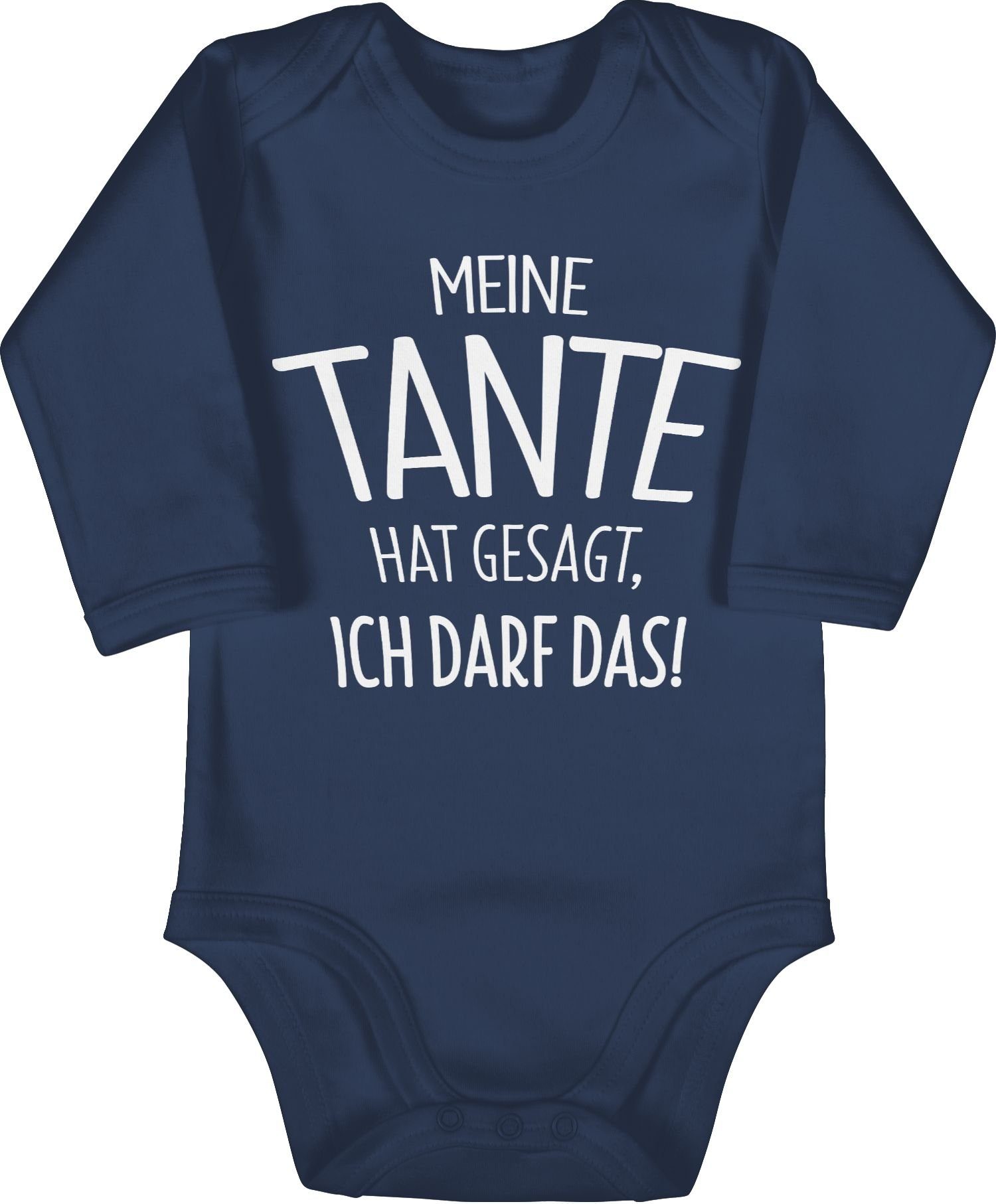 Shirtracer Shirtbody Meine Tante hat gesagt ich darf das Tante 1 Navy Blau