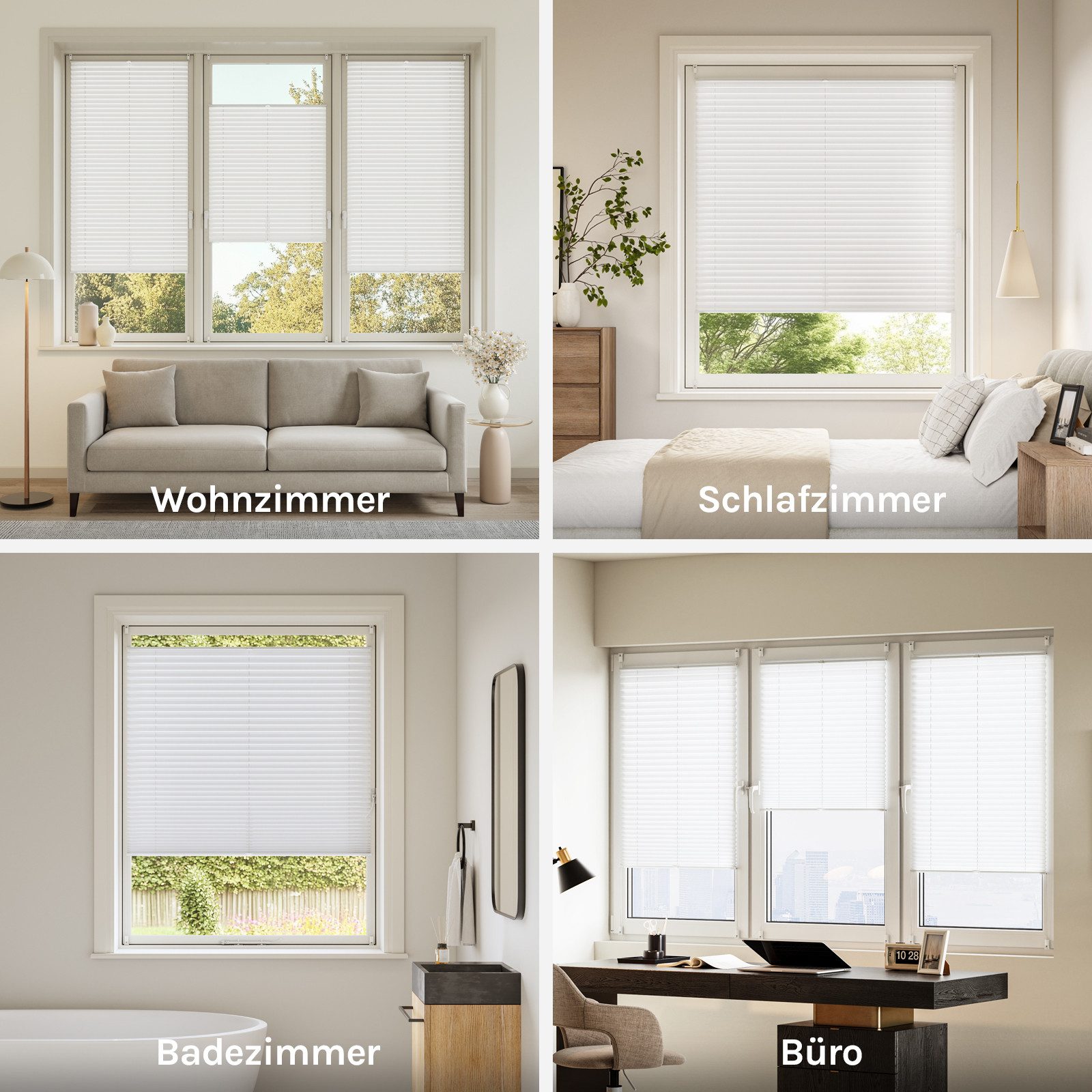 Woltu Plissee, halbtransparent, Klemmfix, Klemmfix, Klemmfix günstig online kaufen