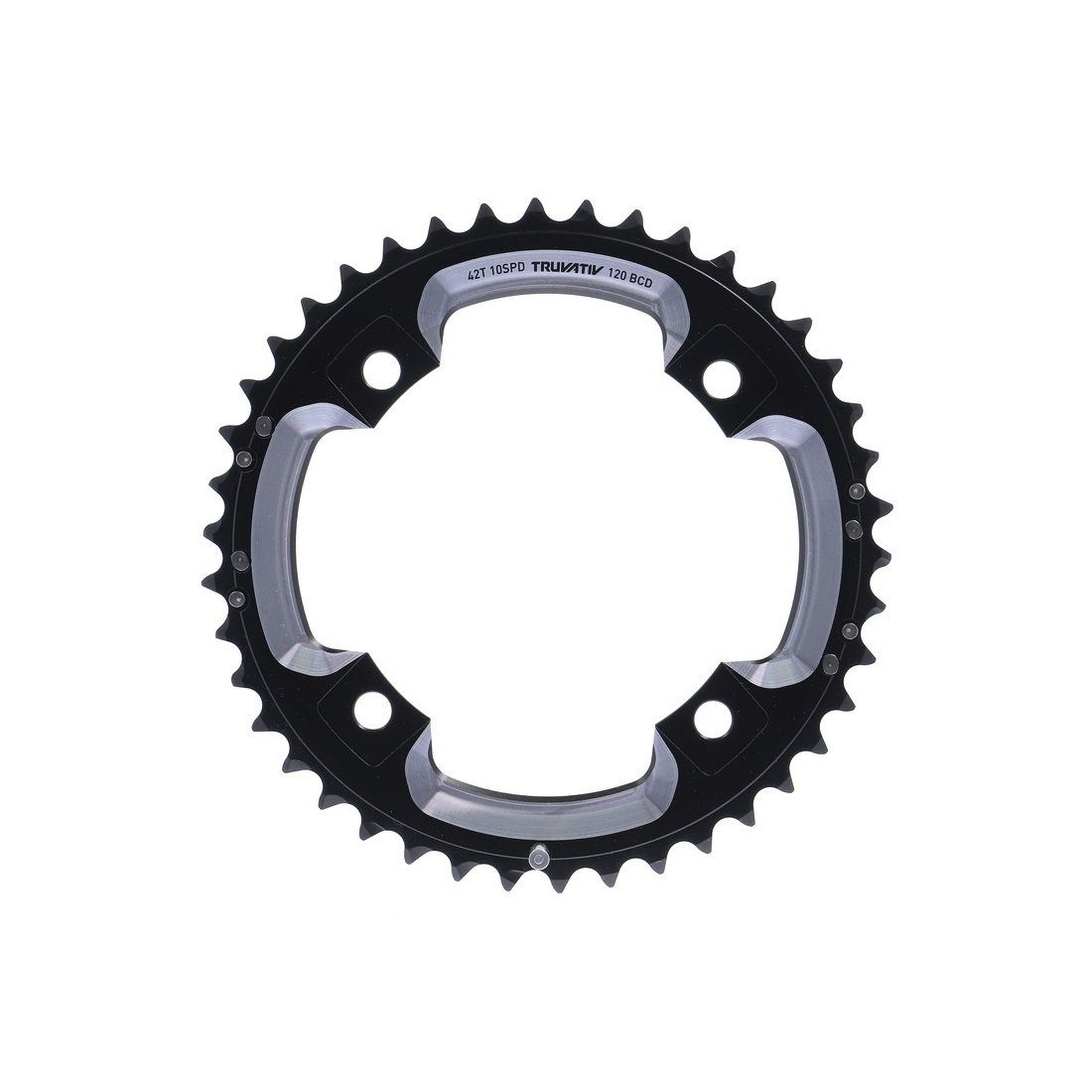 SRAM Fahrradketten Chain Ring MTB 42T S2 120 AL6 Blast Black, L-Pin GXP CNC 2x10