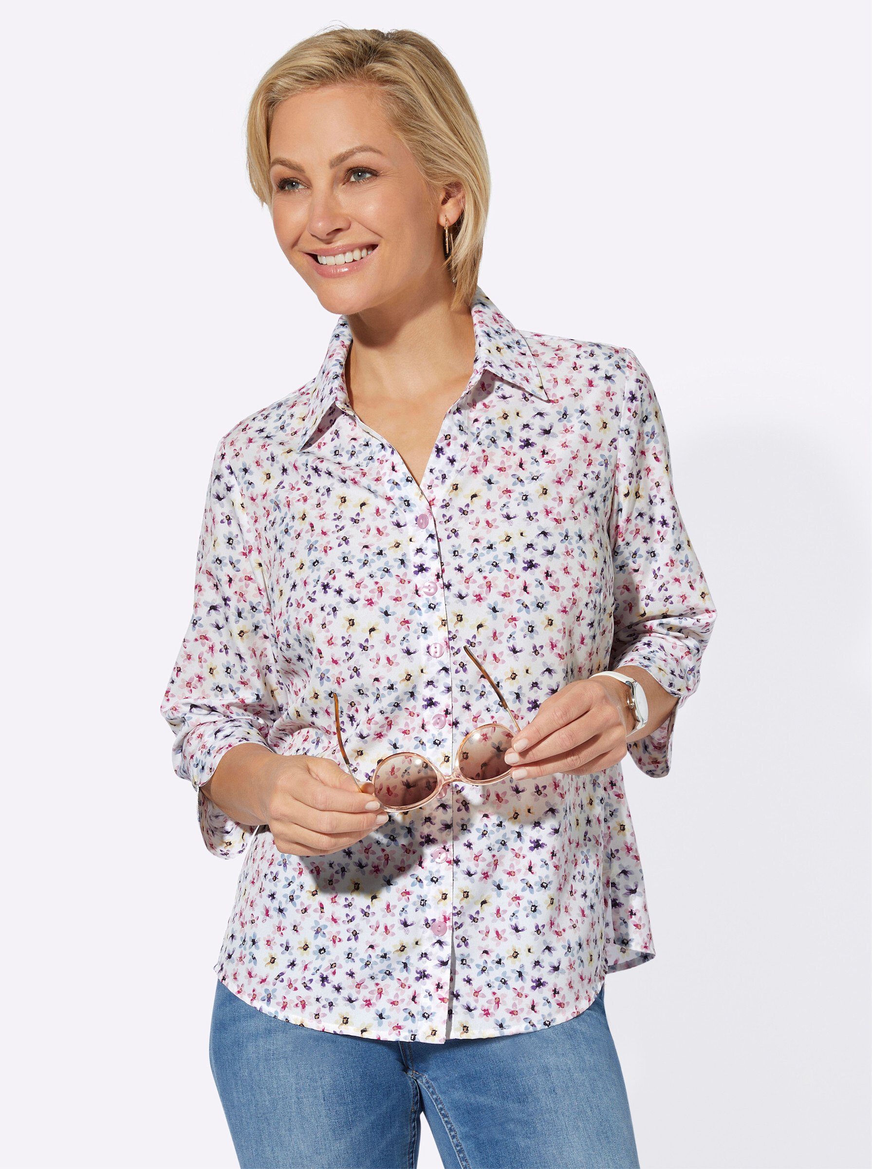 Klassische Bluse Bluse 3/4-Arm