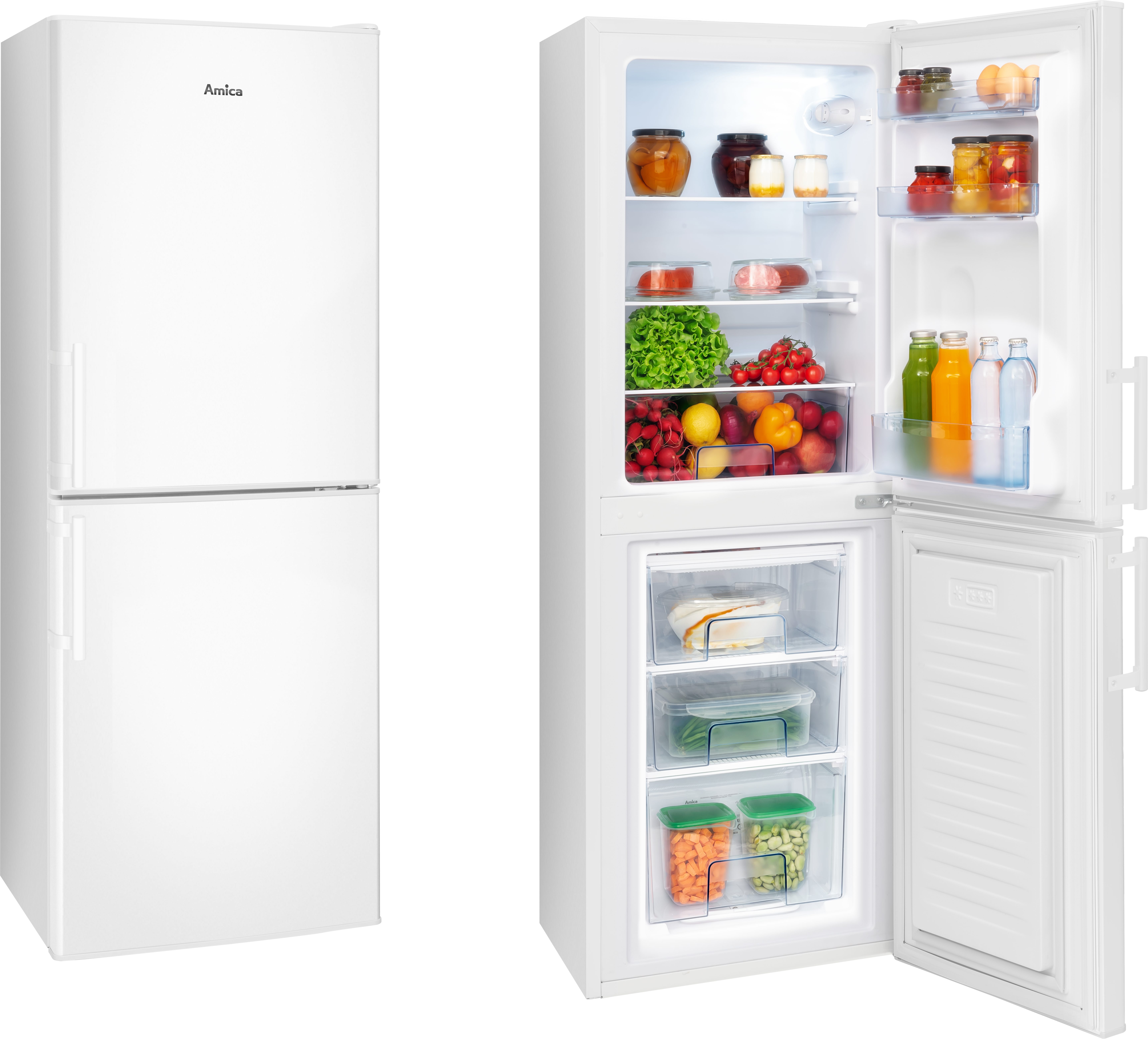 Amica Kühl-/Gefrierkombination AKG 3845 W, 148 cm hoch, 52 cm breit