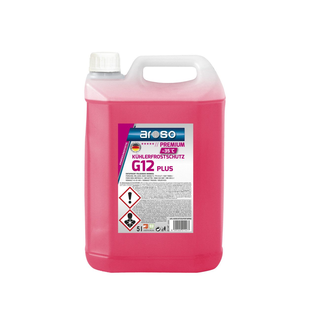 Kühlerfrostschutz aroso Kühlerfrostschutz G12 PLUS Premium -35°C 5L