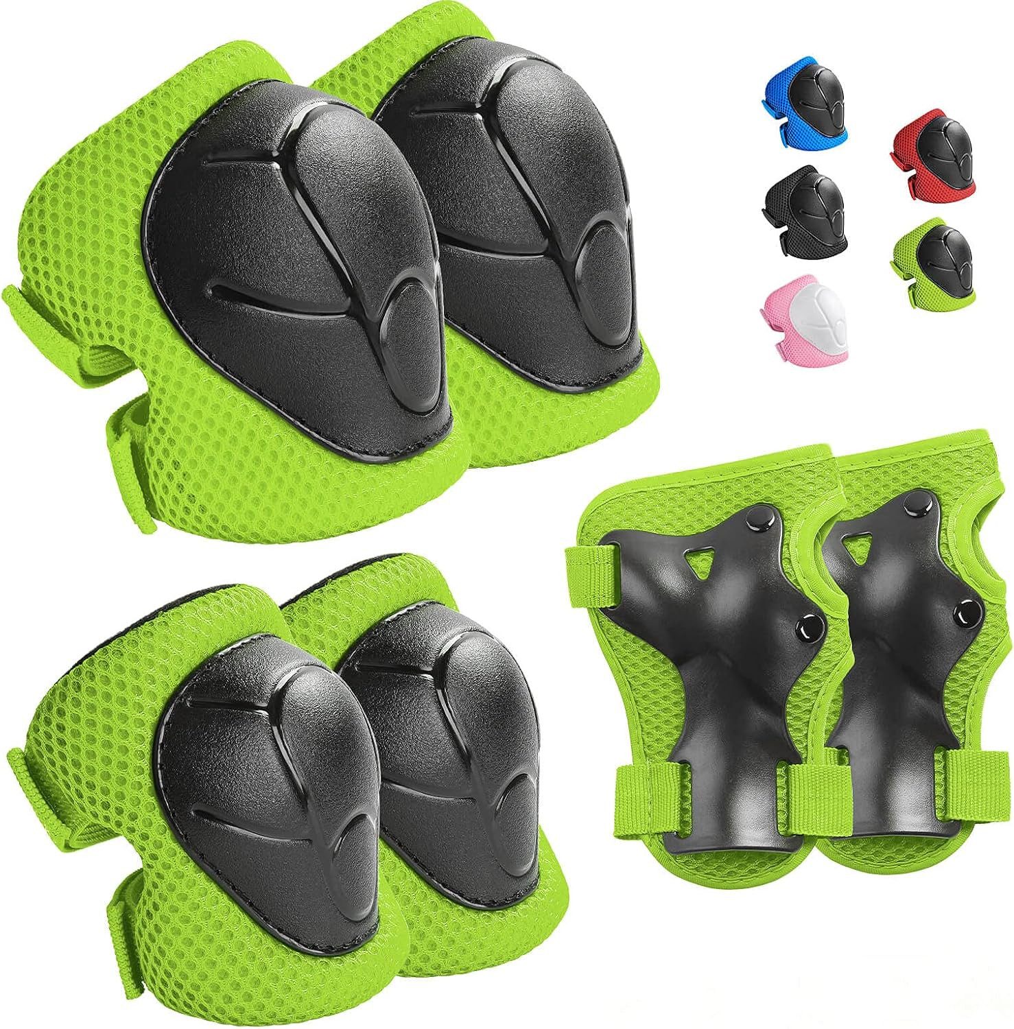 Athlix Knieschutz Knieschutz 6er-Set Наколенник Kinder Schoner Inliner Защитные (Ellenbogenschützer, Handgelenkschutz, Knieschützer), für Rollerblade, Radfahren, Skateboard, Inlineskaten