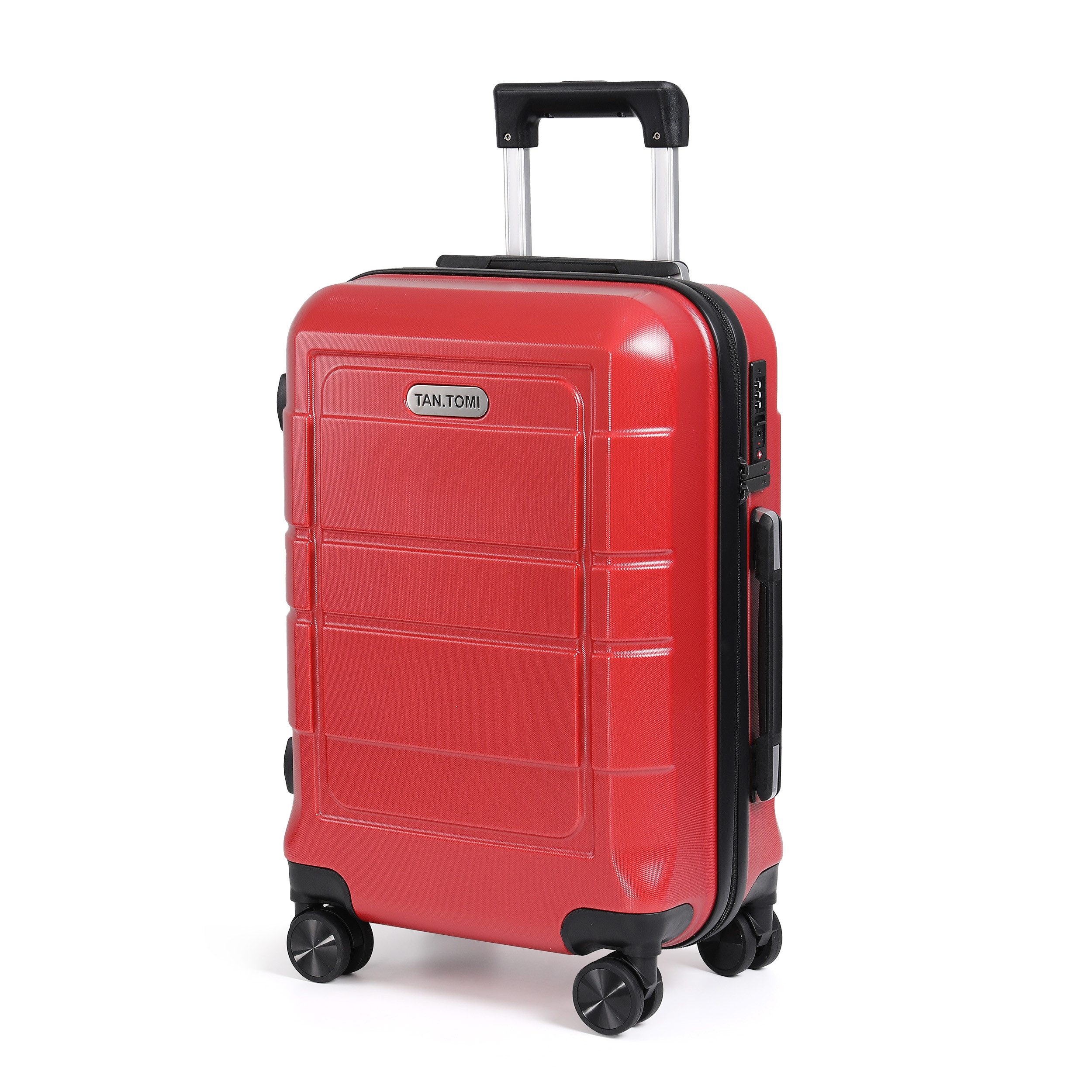 TAN.TOMI Handgepäckkoffer Trolley Hartschalenkoffer Hard Shell Hartschalenkoffer Trolley Koffer, 4 Rollen, Reisekoffer Reisekofferset Gepäck mit Zahlenschloss