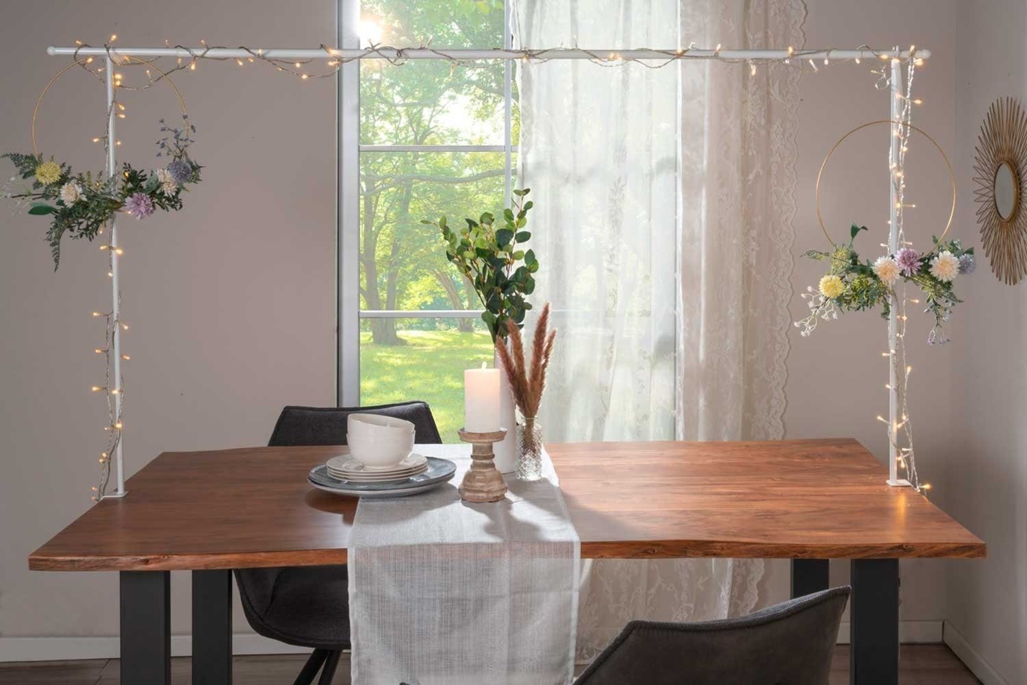 Dekohänger Deko-Tischgestell LASSANDA, 176 x 90 cm, weiß, bis 250 cm Breite günstig online kaufen