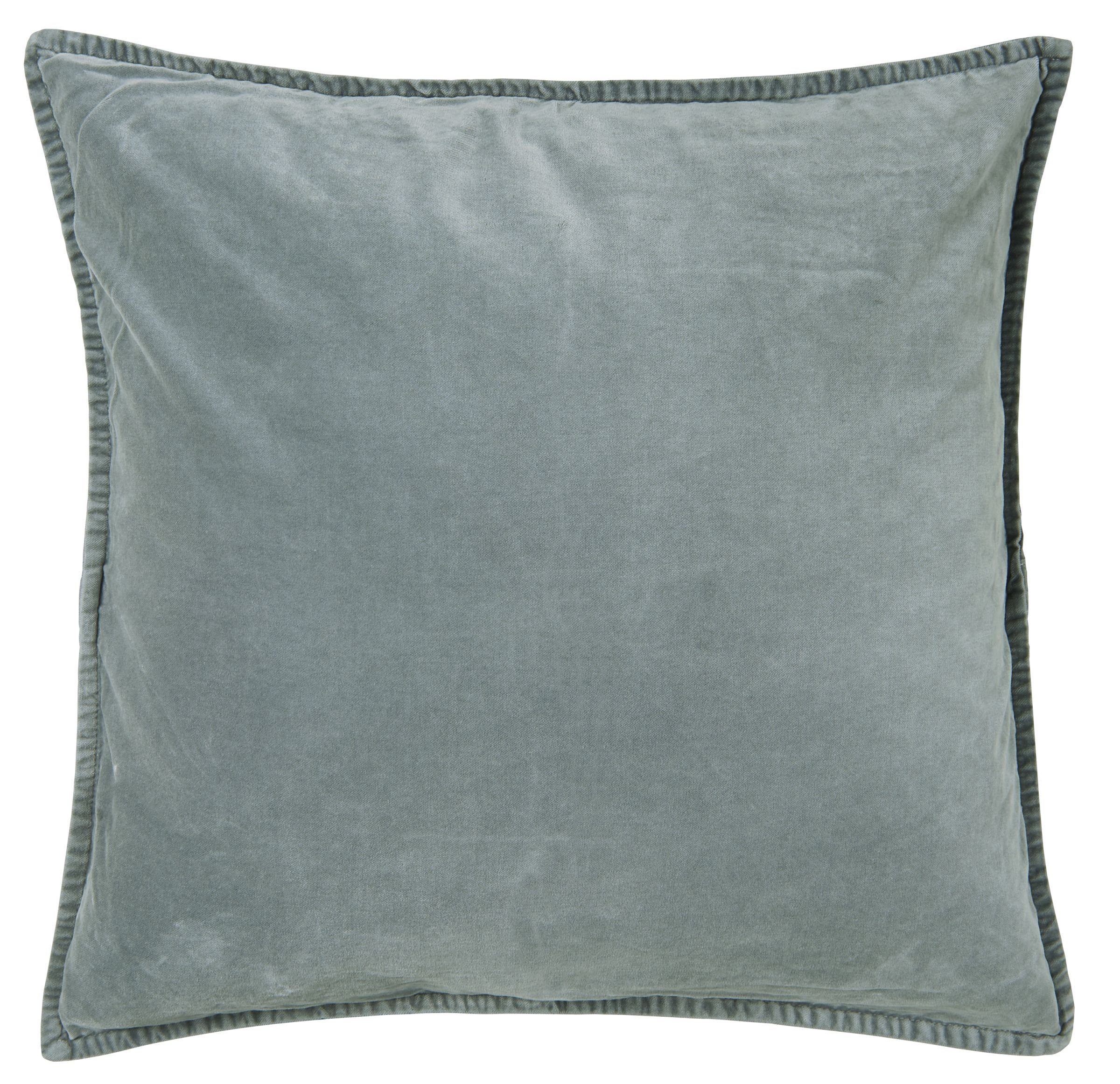 Kissenbezug Kissenbezug Kissenhülle Samt Velour Staubig Blau 52x52cm Ib Laursen, Ib Laursen