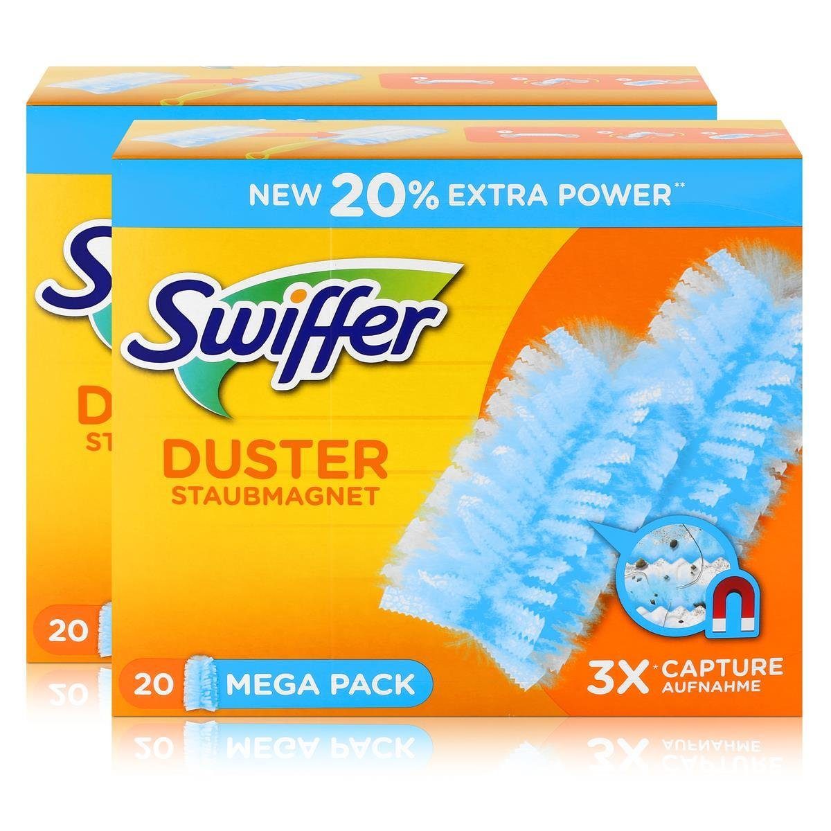 Swiffer Swiffer Staubmagnet Nachfüller (20 Tücher) (2er Pack) Reinigungstücher
