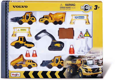 Maisto® Spielzeug-Auto Volvo Baufahrzeuge Set, (Set)