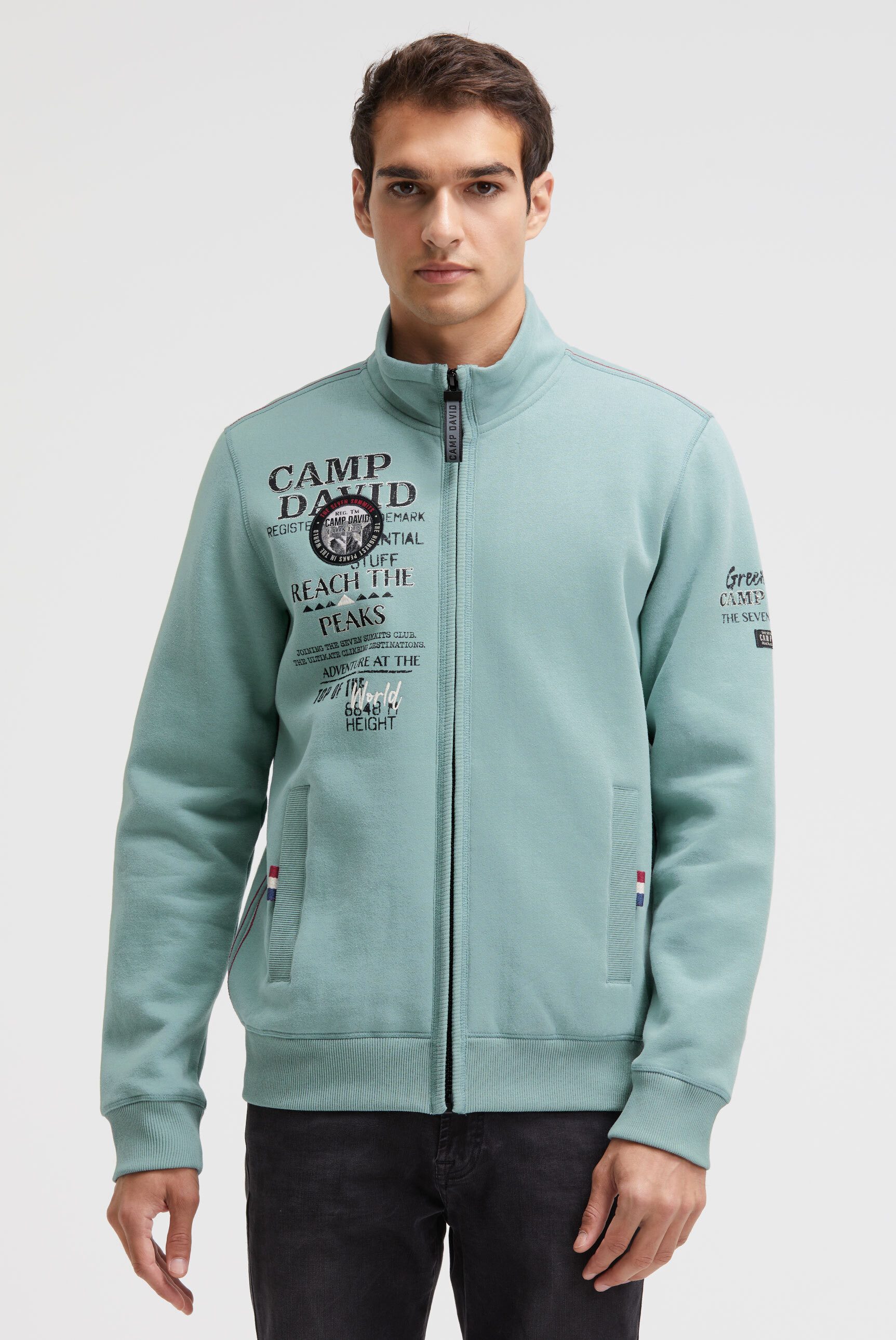 CAMP DAVID Sweatjacke mit Stehkragen günstig online kaufen