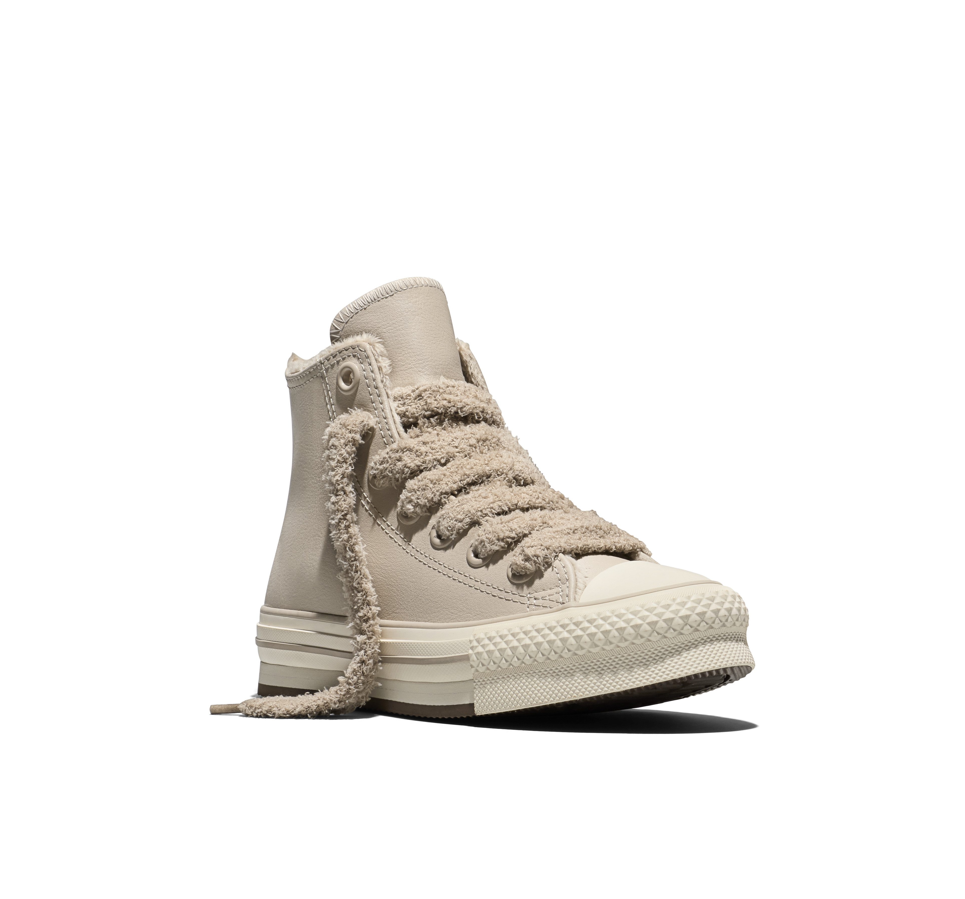 Converse Chuck Taylor All Star EVA Lift Sneaker (für Jugendliche) wetterfestes Leder, gefüttert, Teddylaces