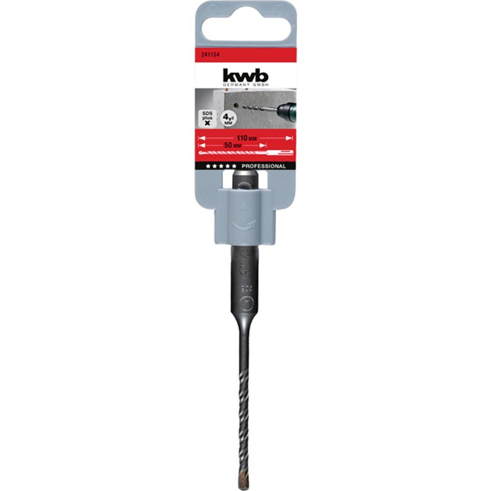 kwb Spiralbohrer kwb 241638 40CR-Stahl Hammerbohrer 8 mm Gesamtlänge 160 mm SDS-Plus