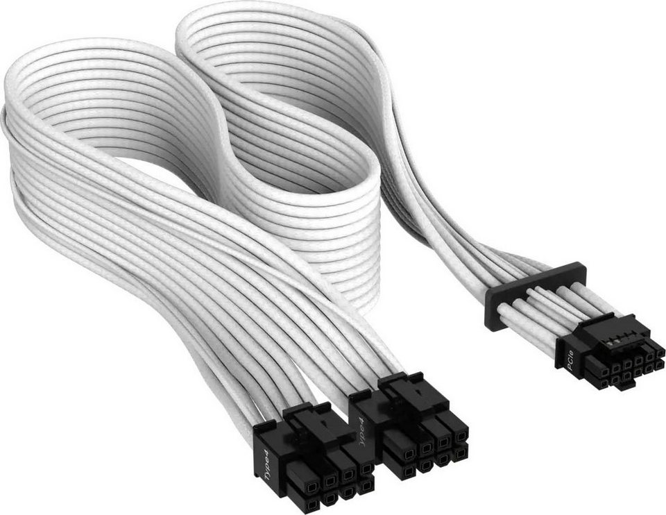 Corsair Premium-12+4-Pin-12VHPWR-600-W-Kabel Computer-Kabel, Garantiert für  die Verwendung mit allen CORSAIR-Netzteilen vom Typ